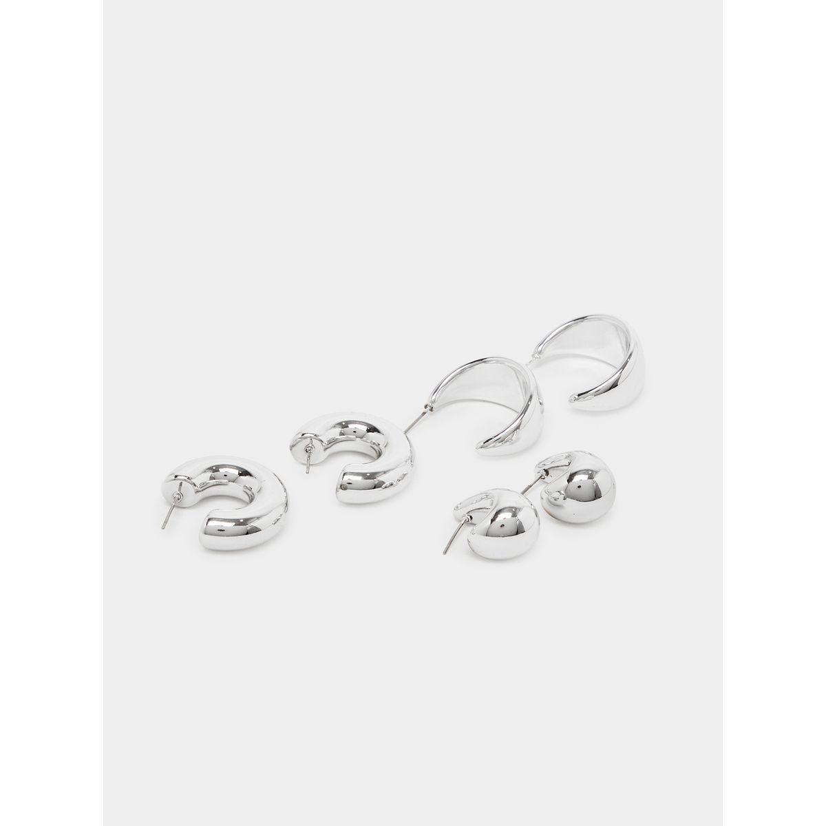 مجموعة من 6 اقراط اذن سادة-women-watchesandjewellery-jewellery-earrings-image-4