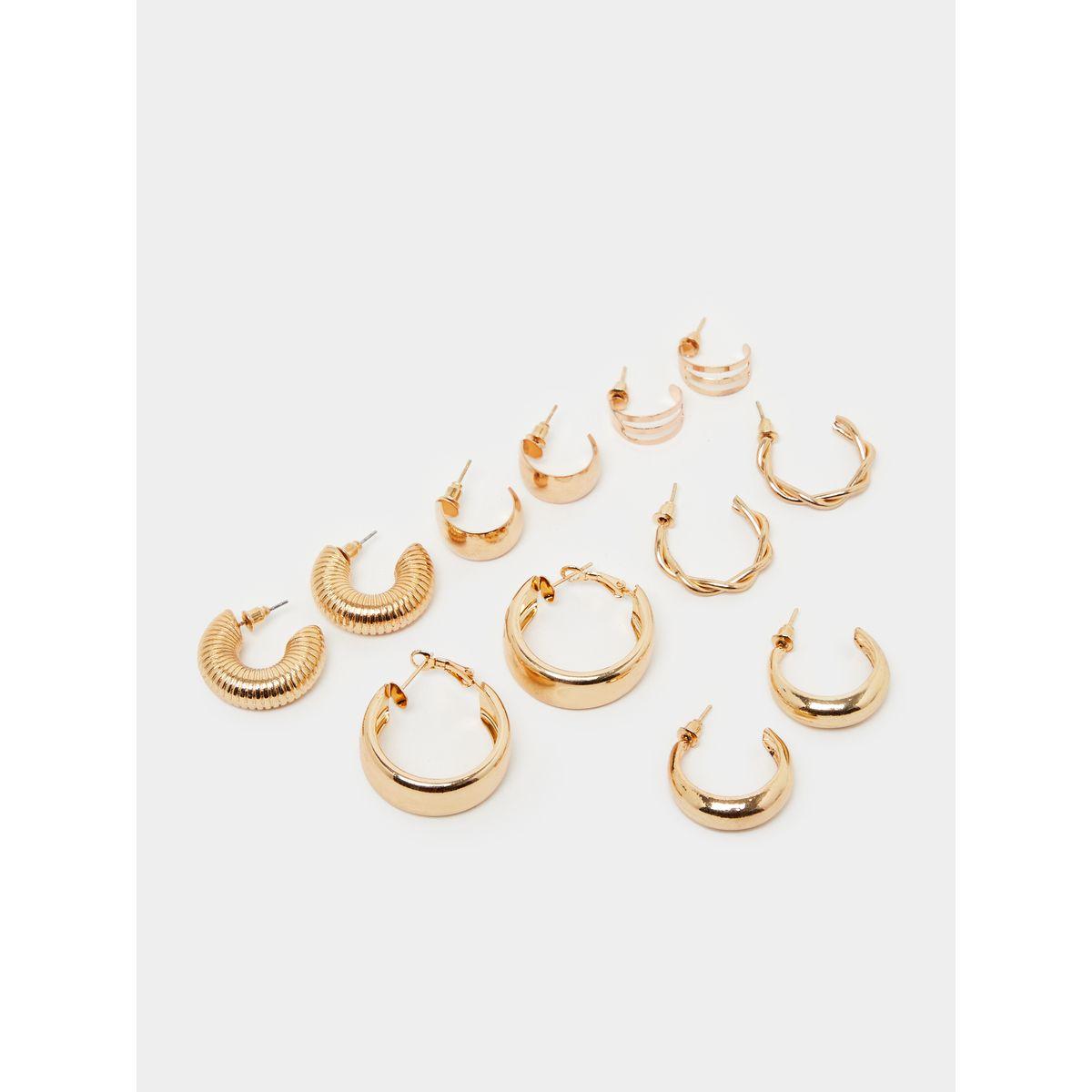مجموعة من 6 أقراط أذن كاجوال-women-watchesandjewellery-jewellery-earrings-image-1