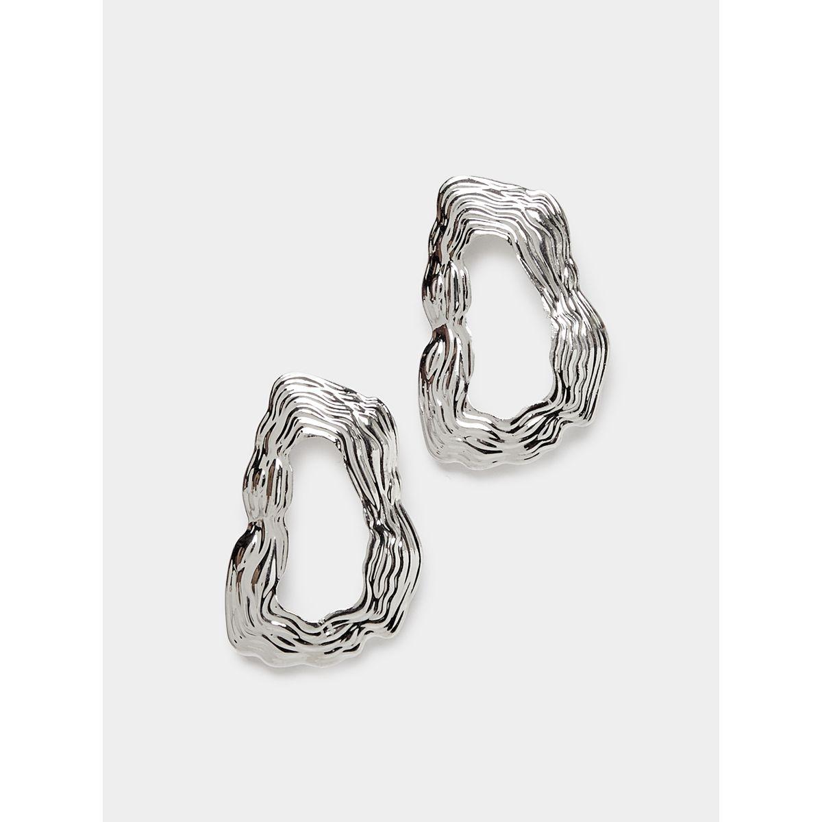 Styli Textured Curved Earrings-women-watchesandjewellery-jewellery-earrings-image-1
