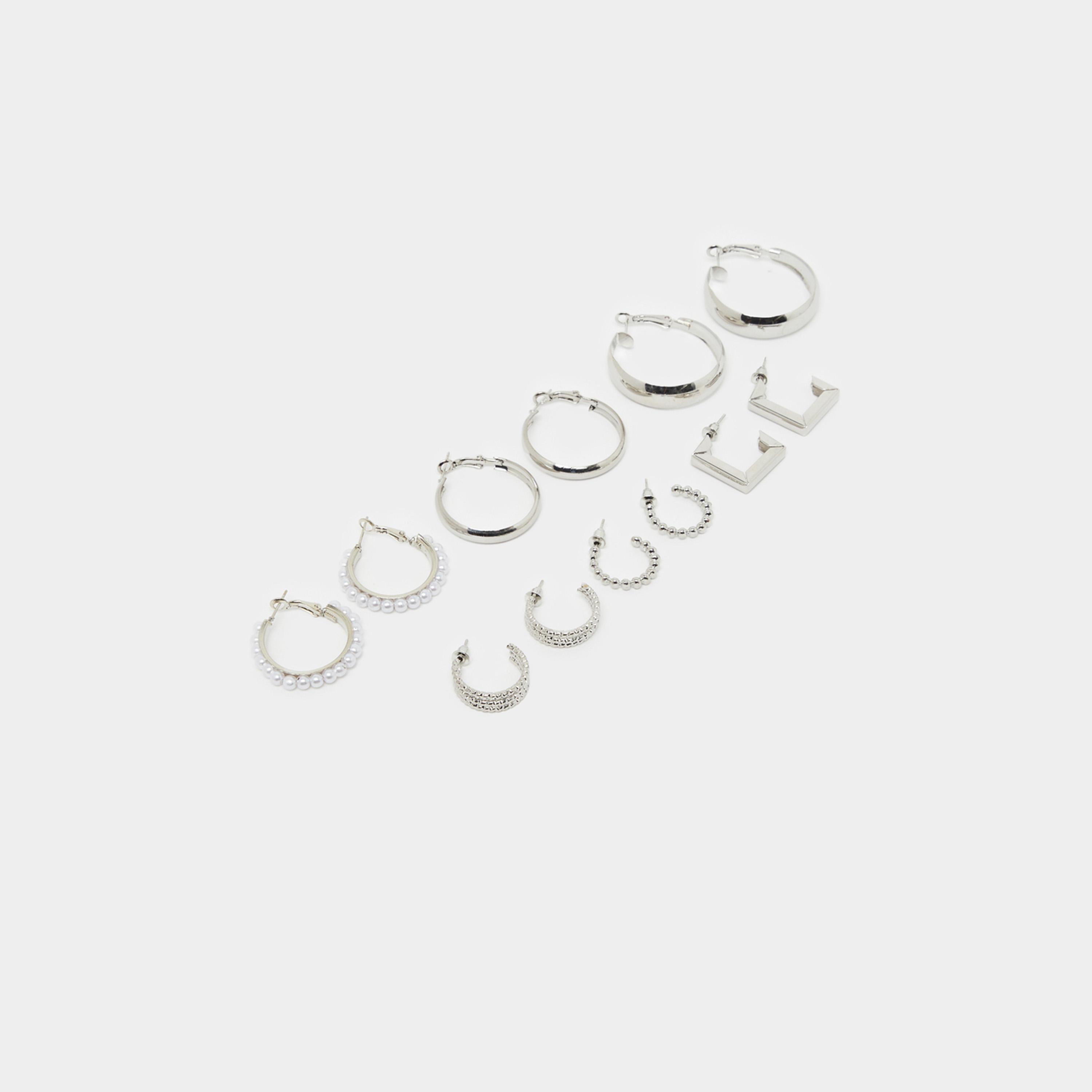Styli Set of 6 - Textured Earrings-women-watchesandjewellery-jewellery-earrings-image-1