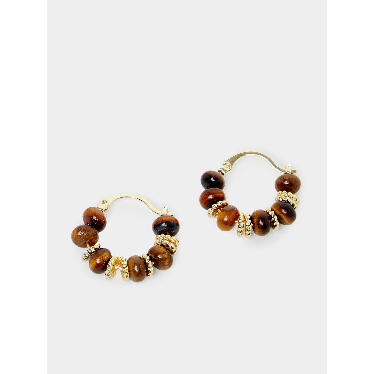 Styli Beaded Hoop Earrings-women-watchesandjewellery-jewellery-earrings-image-1