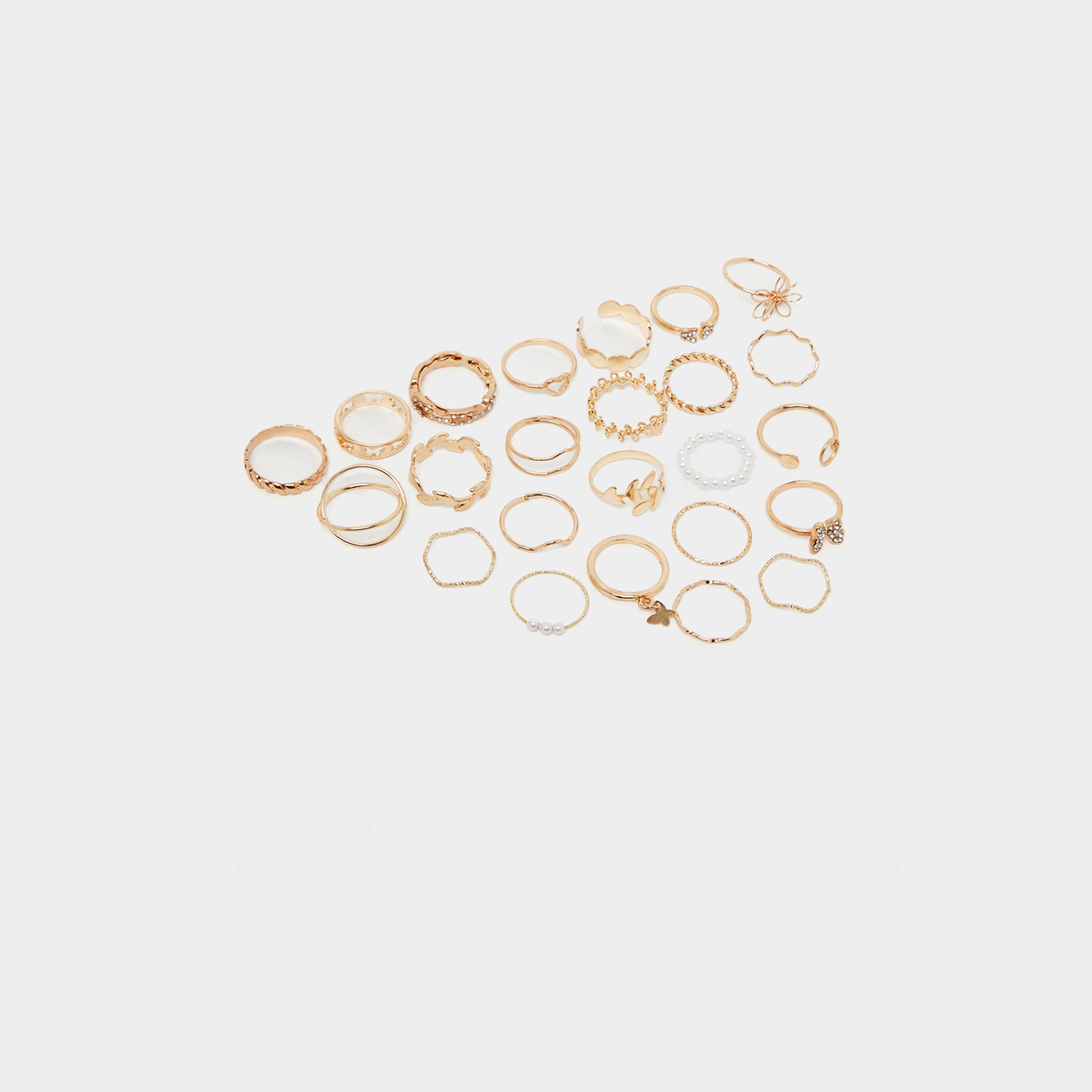 Styli Set of 24 - Textured Assorted Rings-women-watchesandjewellery-jewellery-rings-image-2