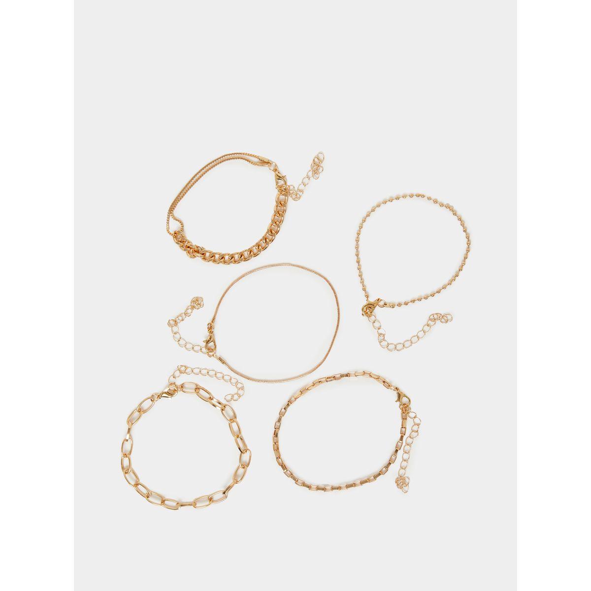 Styli Set of 5 - Assorted Chain Bracelet-women-watchesandjewellery-jewellery-banglesandbracelets-image-2