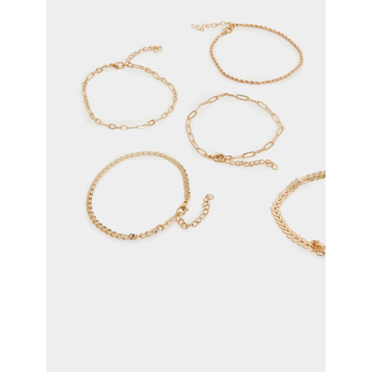 Styli Set of 5 - Assorted Chain Anklet-women-watchesandjewellery-jewellery-anklets-image-2