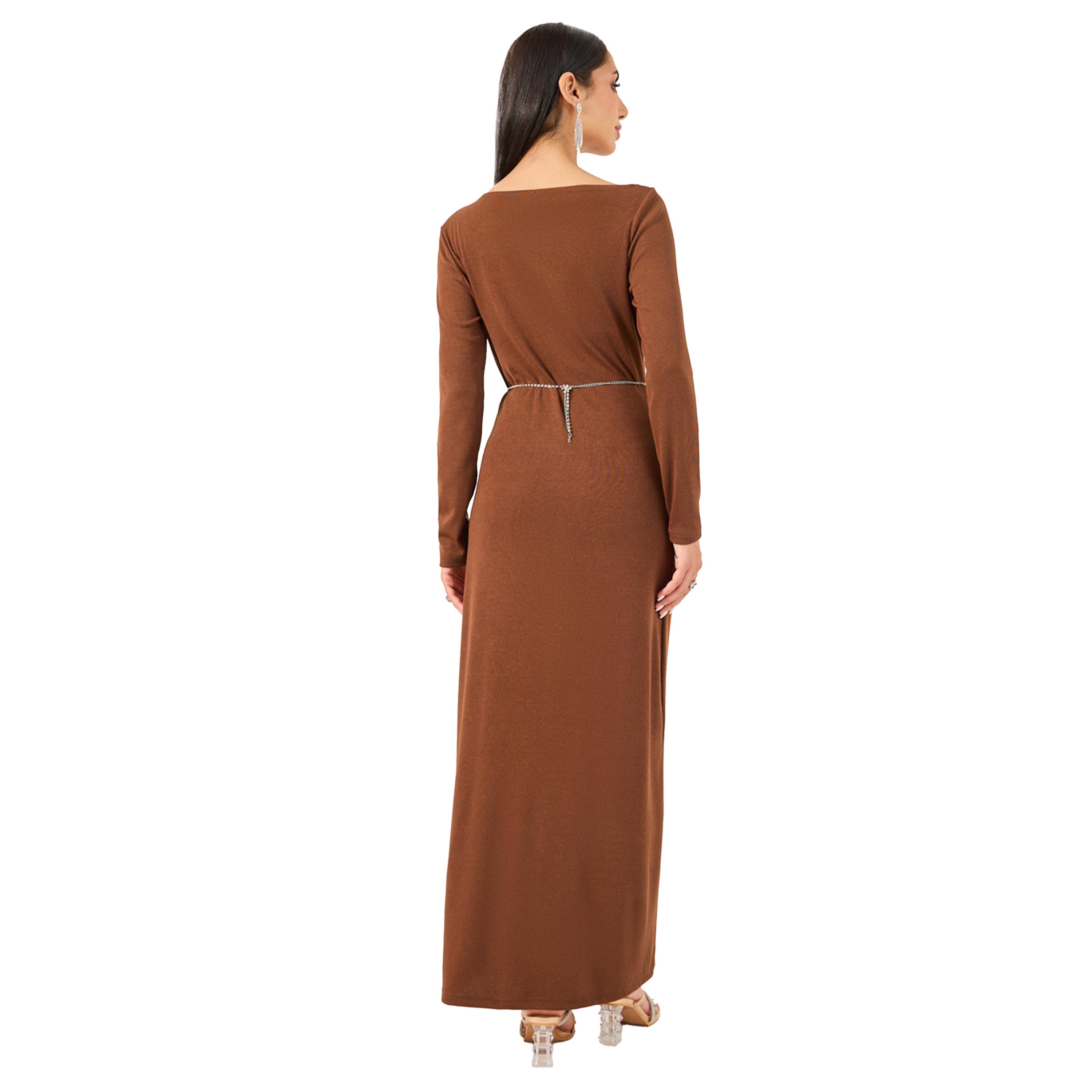 Styli Plain Long Sleeves A-Line Maxi Dress-women-clothing-dresses-image-4