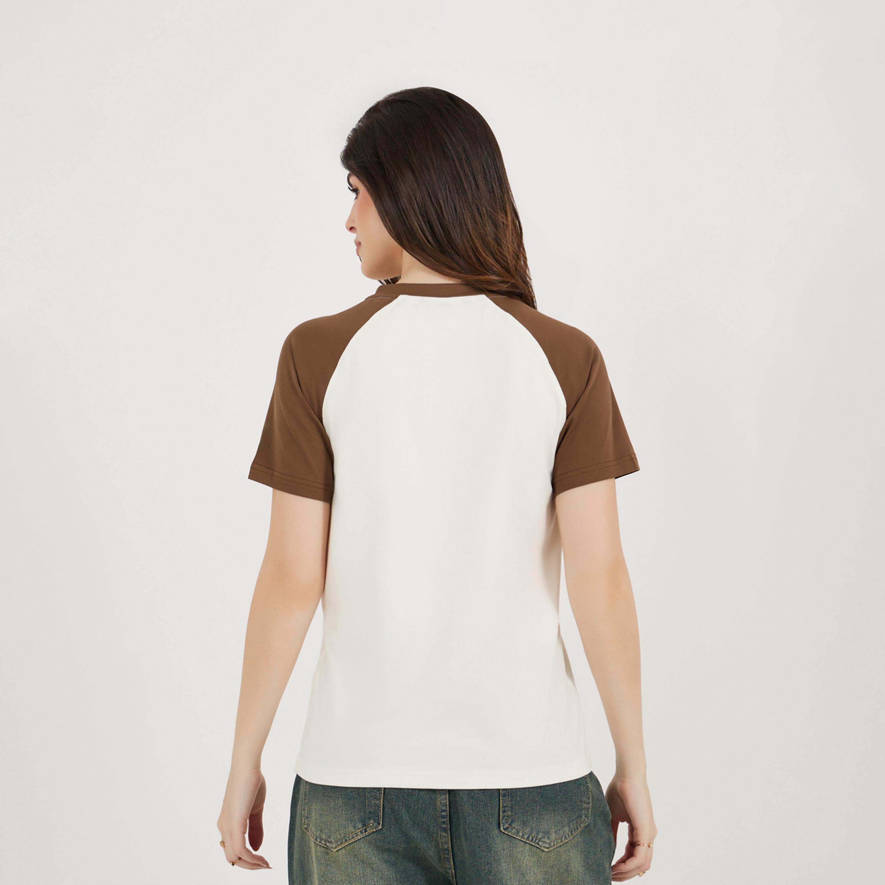 Styli Cotton Stretch Los Angeles Graphic Raglan Sleeves T-Shirt-women-clothing-tshirts-image-5