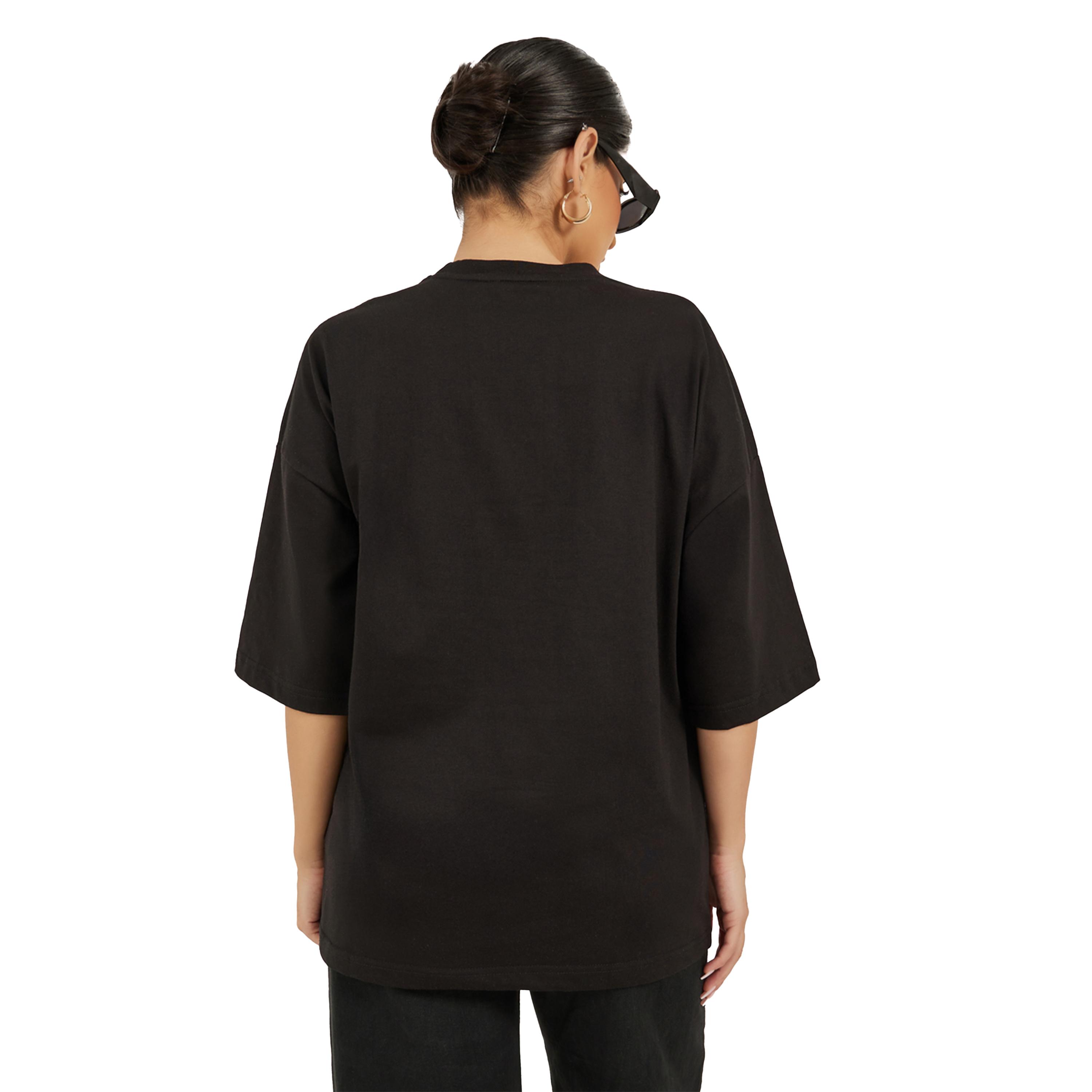 Styli Slogan Print Dropped Shoulder Oversized T-Shirt-women-clothing-tshirts-image-5