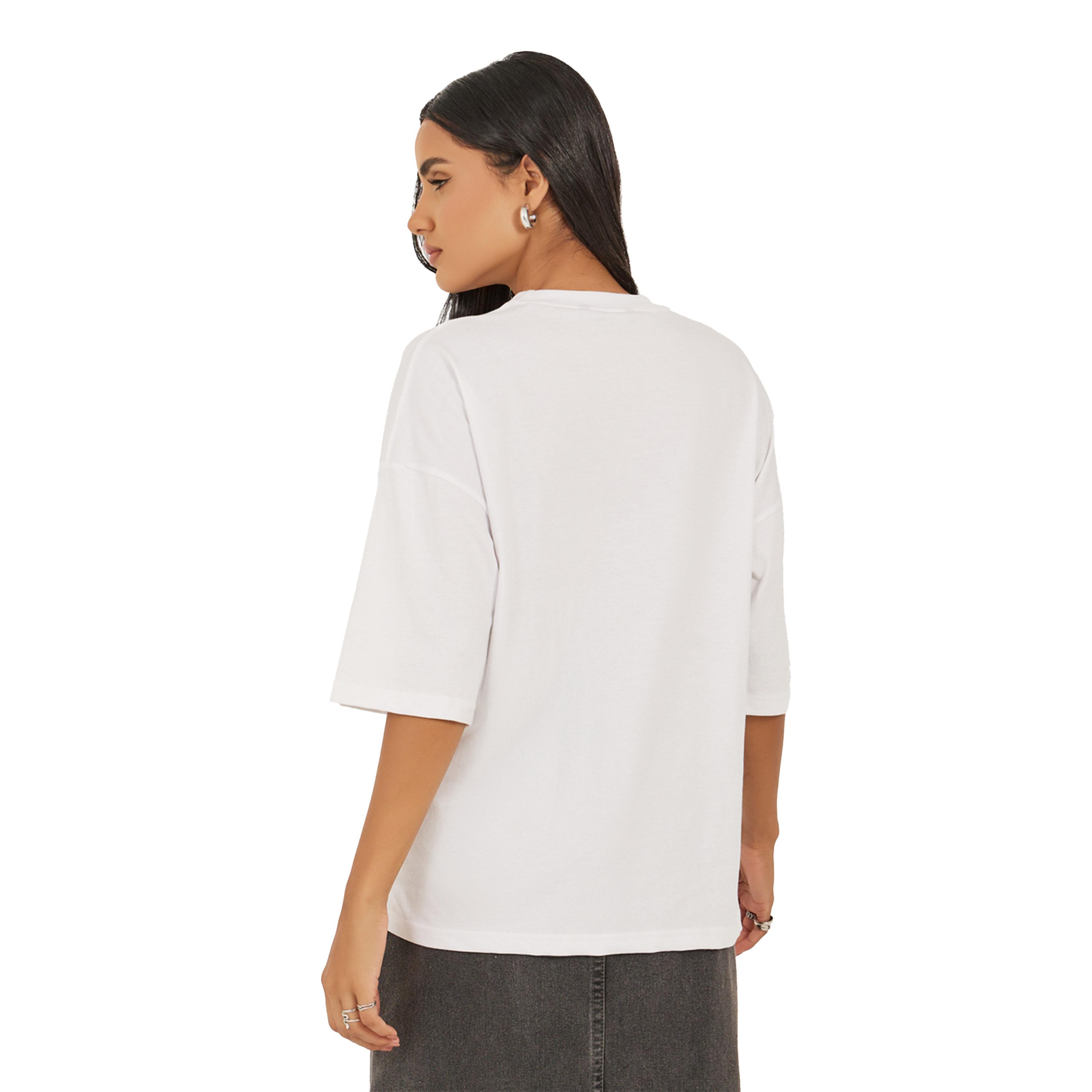 Styli Slogan Print Dropped Shoulder Oversized T-Shirt-women-clothing-tshirts-image-4