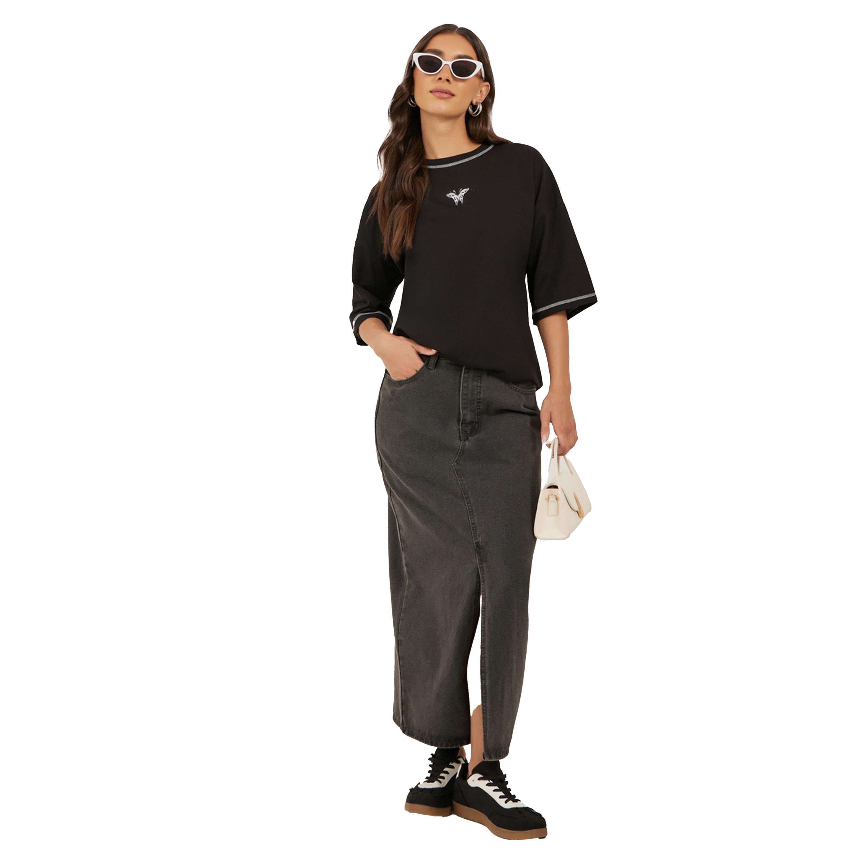 Styli Butterfly Printed Dropped Shoulder Oversized T-Shirt-women-clothing-tshirts-image-2