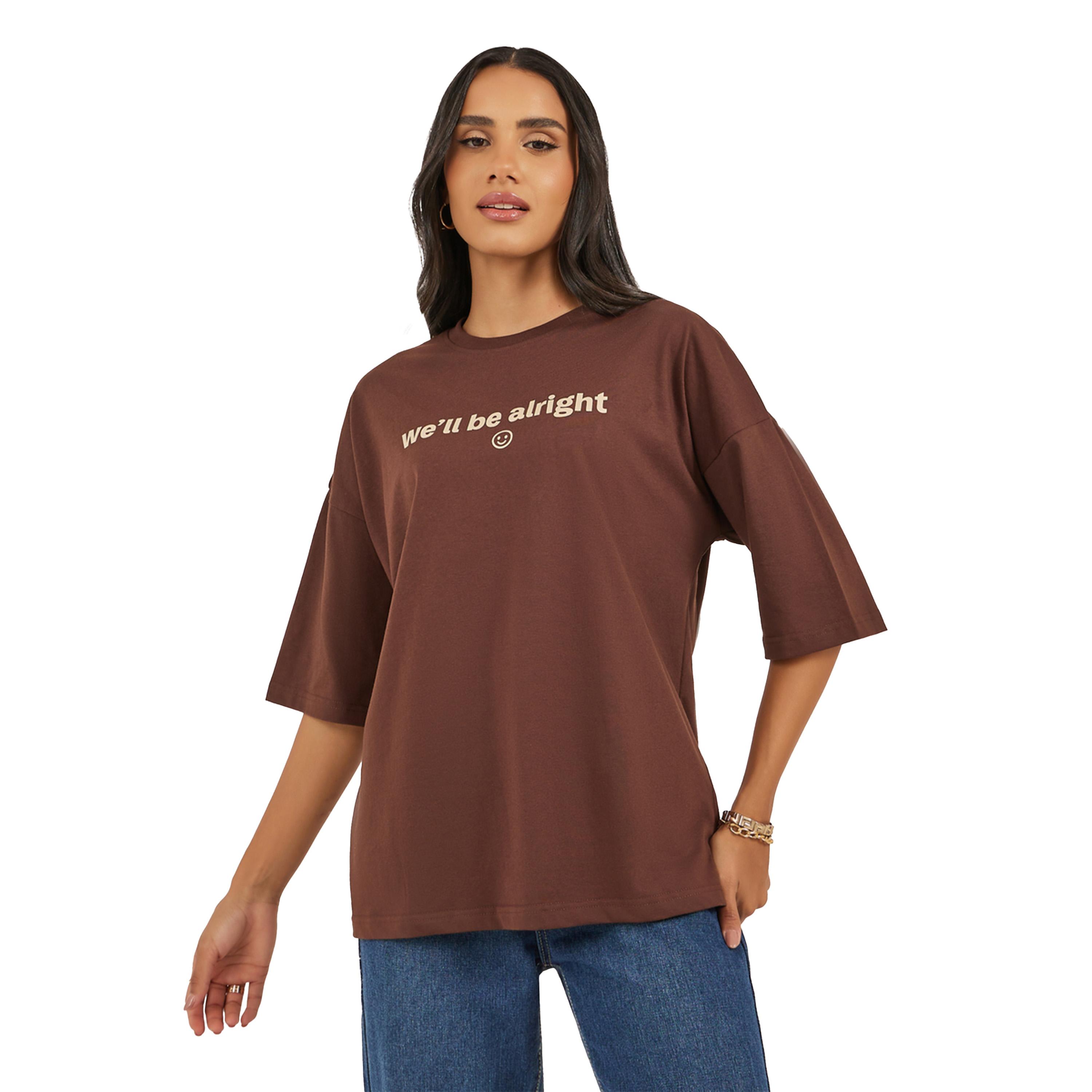 Styli Slogan Printed Dropped Shoulder Oversized T-Shirt-women-clothing-tshirts-image-2
