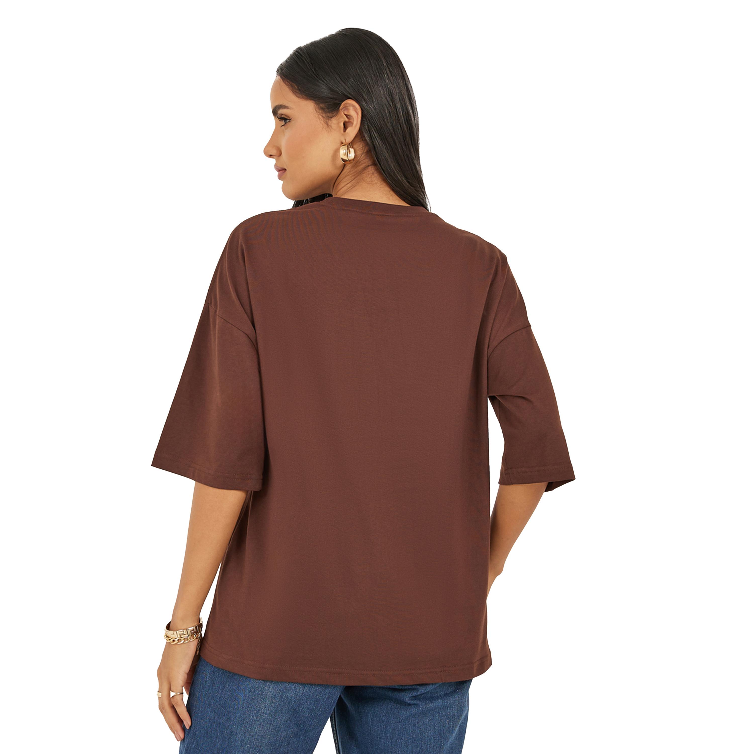 Styli Slogan Printed Dropped Shoulder Oversized T-Shirt-women-clothing-tshirts-image-5