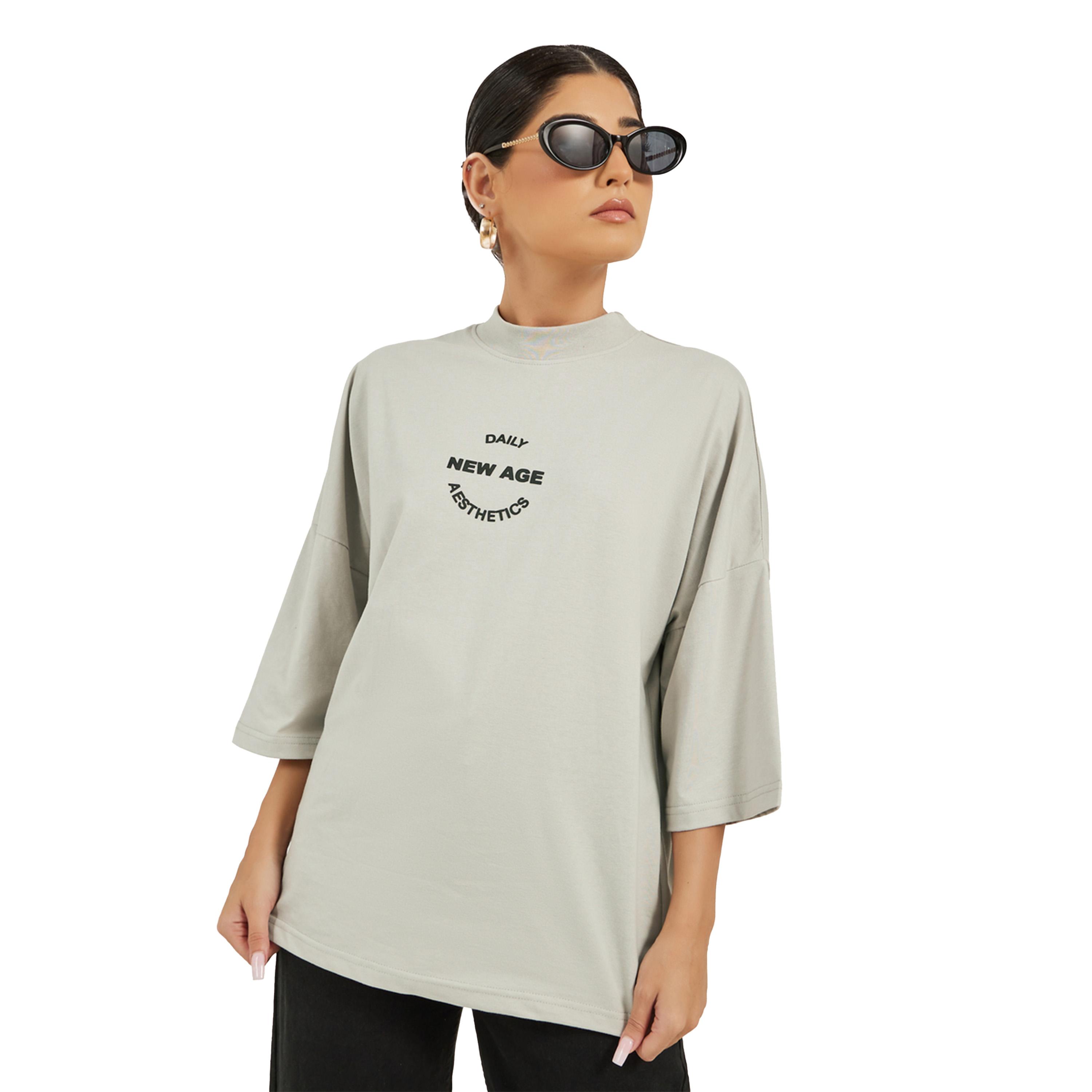 Styli Slogan Printed High Neck Oversized T-Shirt-women-clothing-tshirts-image-3
