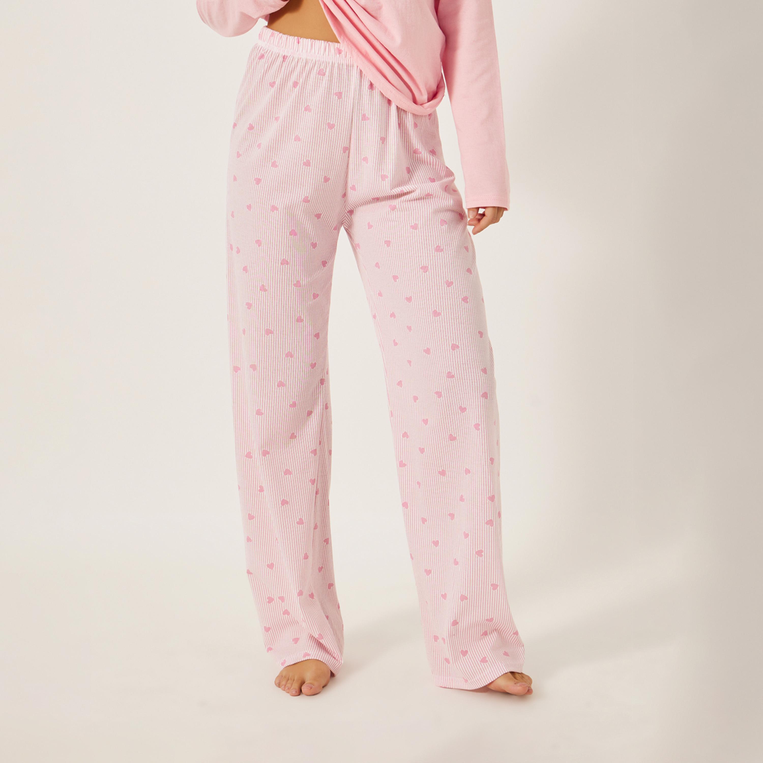 Styli Unwind Heart Print Pocket Drop Shoulder LS Tee And Pj Set-women-clothing-nightwear-pyjamas-longsets-image-5