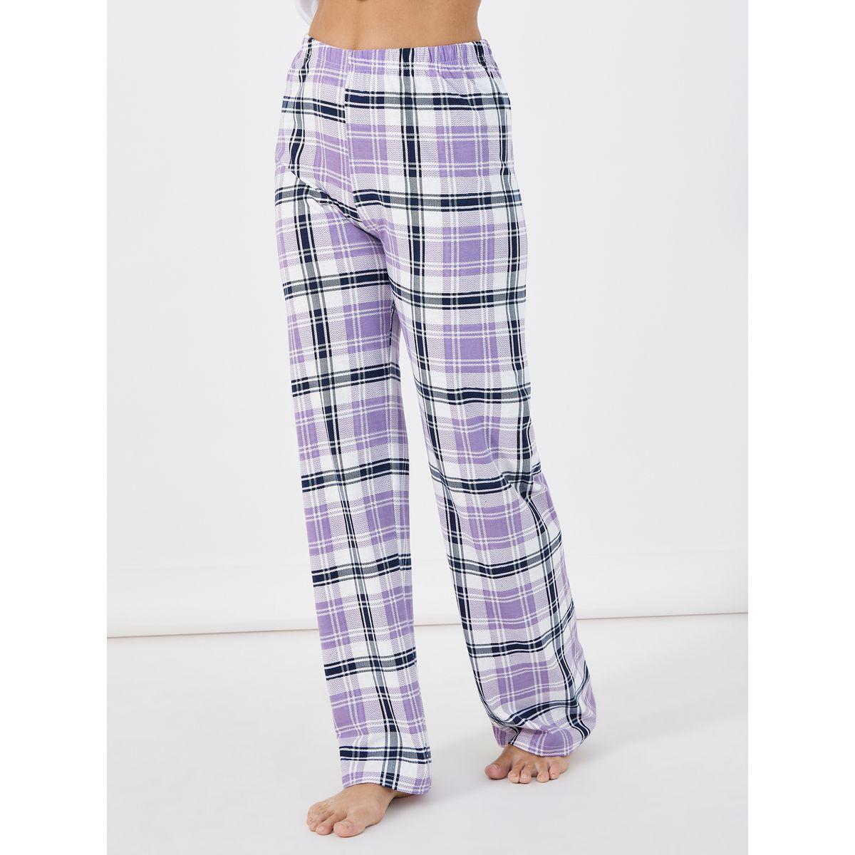 Styli Unwind Koala Graphic Long Sleeves T-Shirt & Check Pyjama Set-women-clothing-nightwear-pyjamas-longsets-image-5