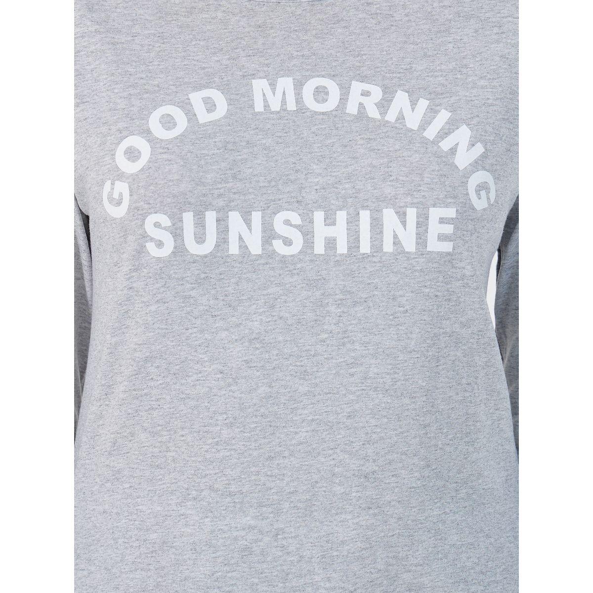 Styli Unwind Morning Slogan Long Sleeves T-Shirt & Check Pyjama Set-women-clothing-nightwear-pyjamas-longsets-image-3