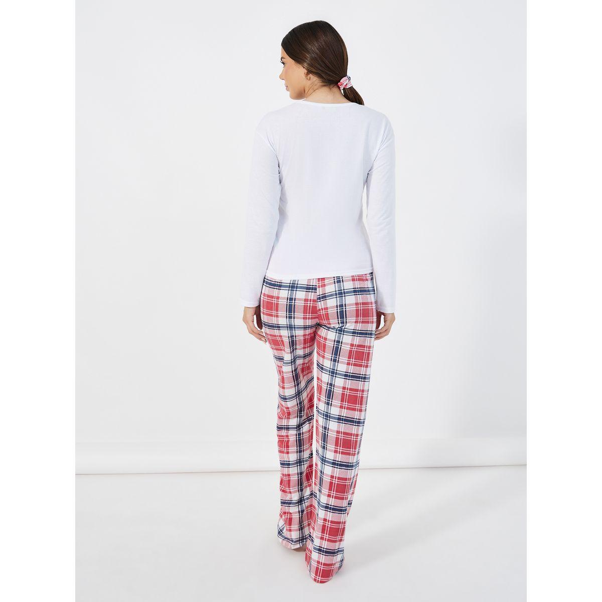 مجموعة من بنطال بيجاما مع تيشيرت بأكمام طويلة-women-clothing-nightwear-pyjamas-longsets-image-4