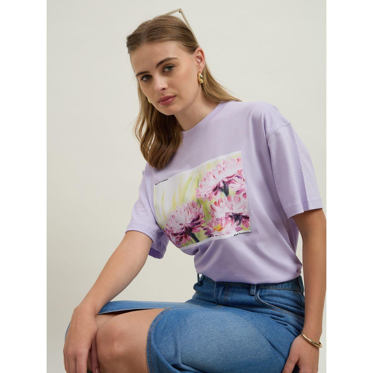 Styli Floral Graphic Print Short Sleeve Jersey Oversized T-Shirt-women-clothing-tshirts-image-6
