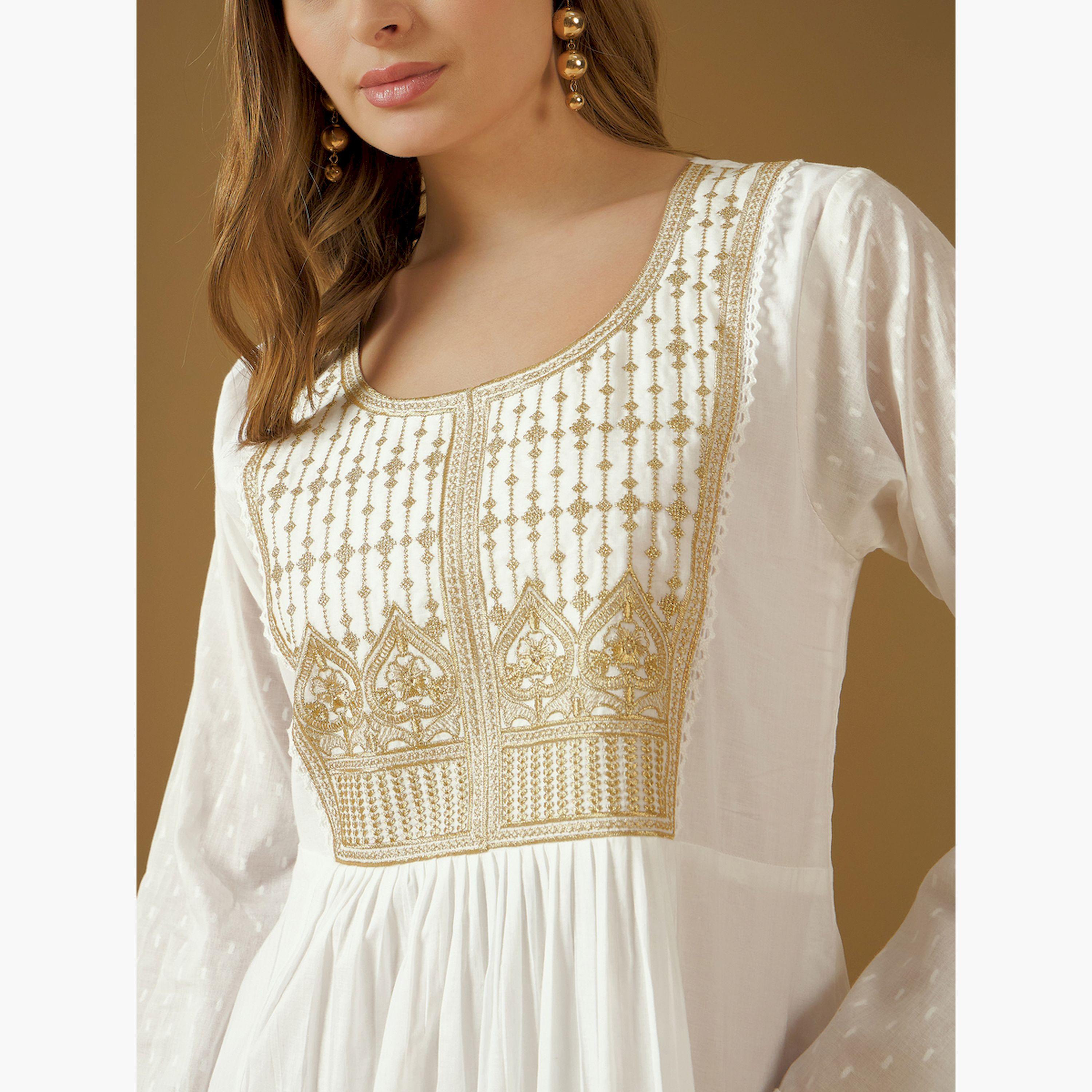 Styli Embroidered Square Neck A-Line Jalabiya-women-arabicclothing-jalabiyas-image-6