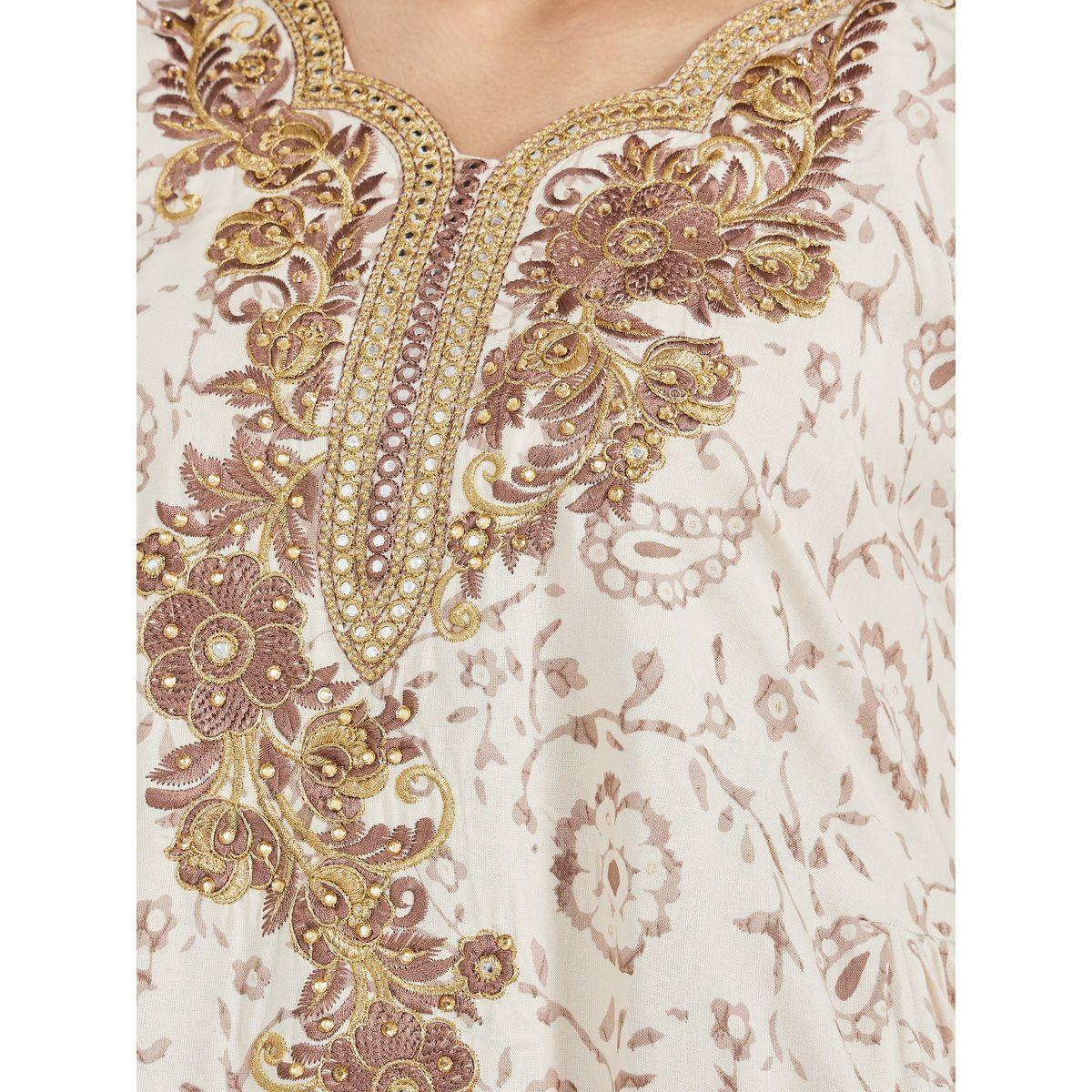 جلابية مطرزة بتفاصيل رقبة على شكل حرف A وطباعة شاملة-women-arabicclothing-jalabiyas-image-6