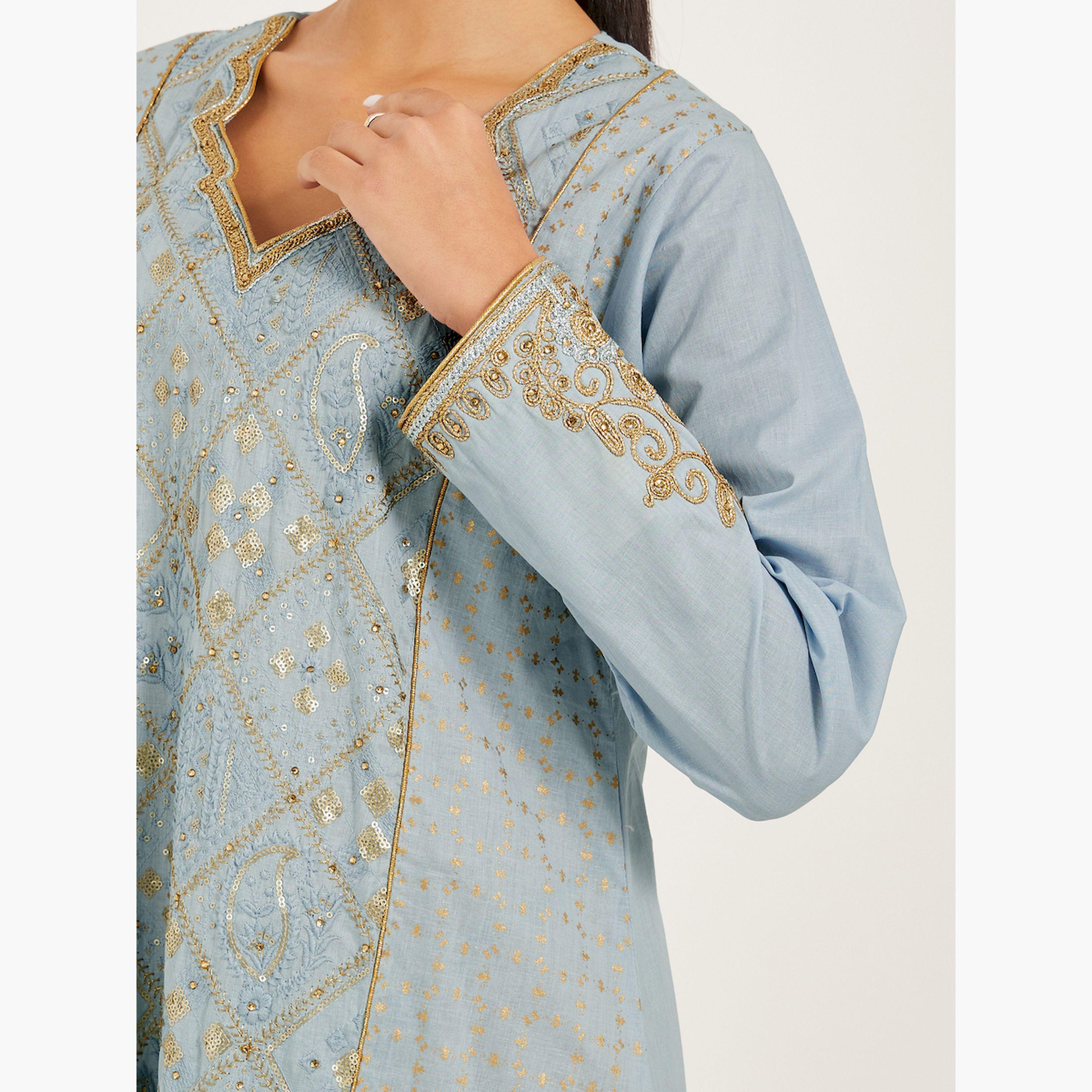 أميرة x ستايلي جلابية بتفاصيل مُطرّزة وتفاصيل دانتيل-women-arabicclothing-jalabiyas-image-4