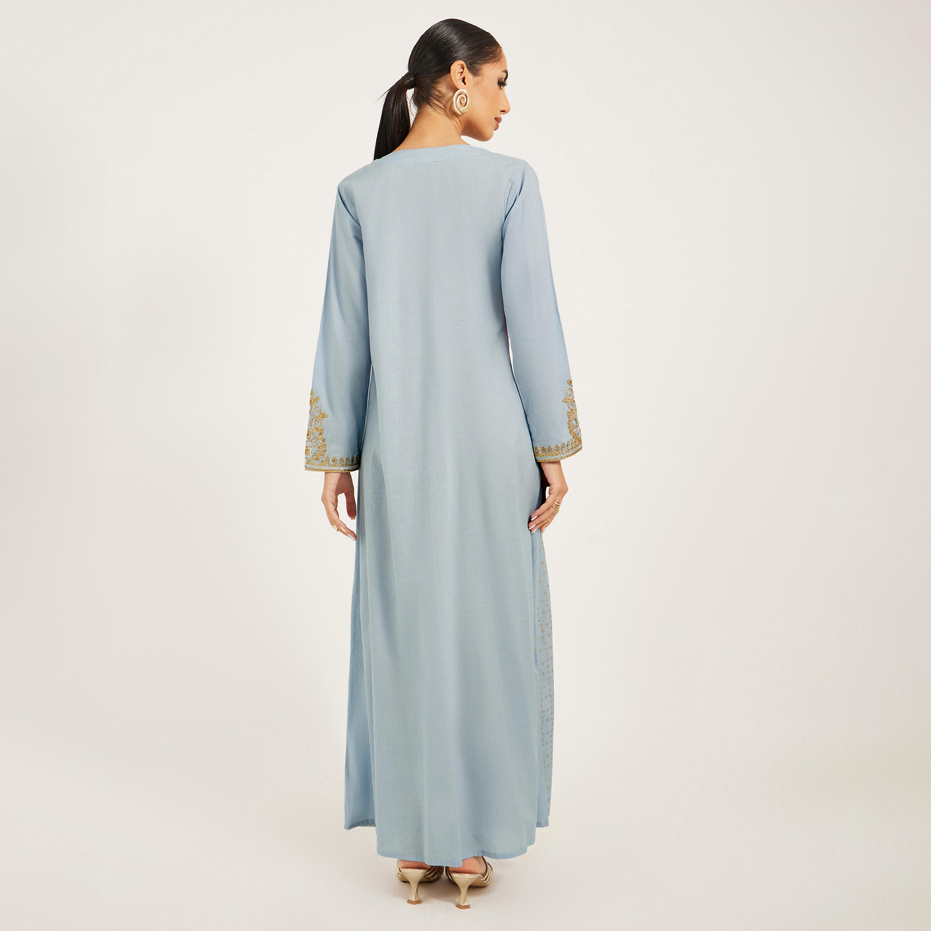 أميرة x ستايلي جلابية بتفاصيل مُطرّزة وتفاصيل دانتيل-women-arabicclothing-jalabiyas-image-5