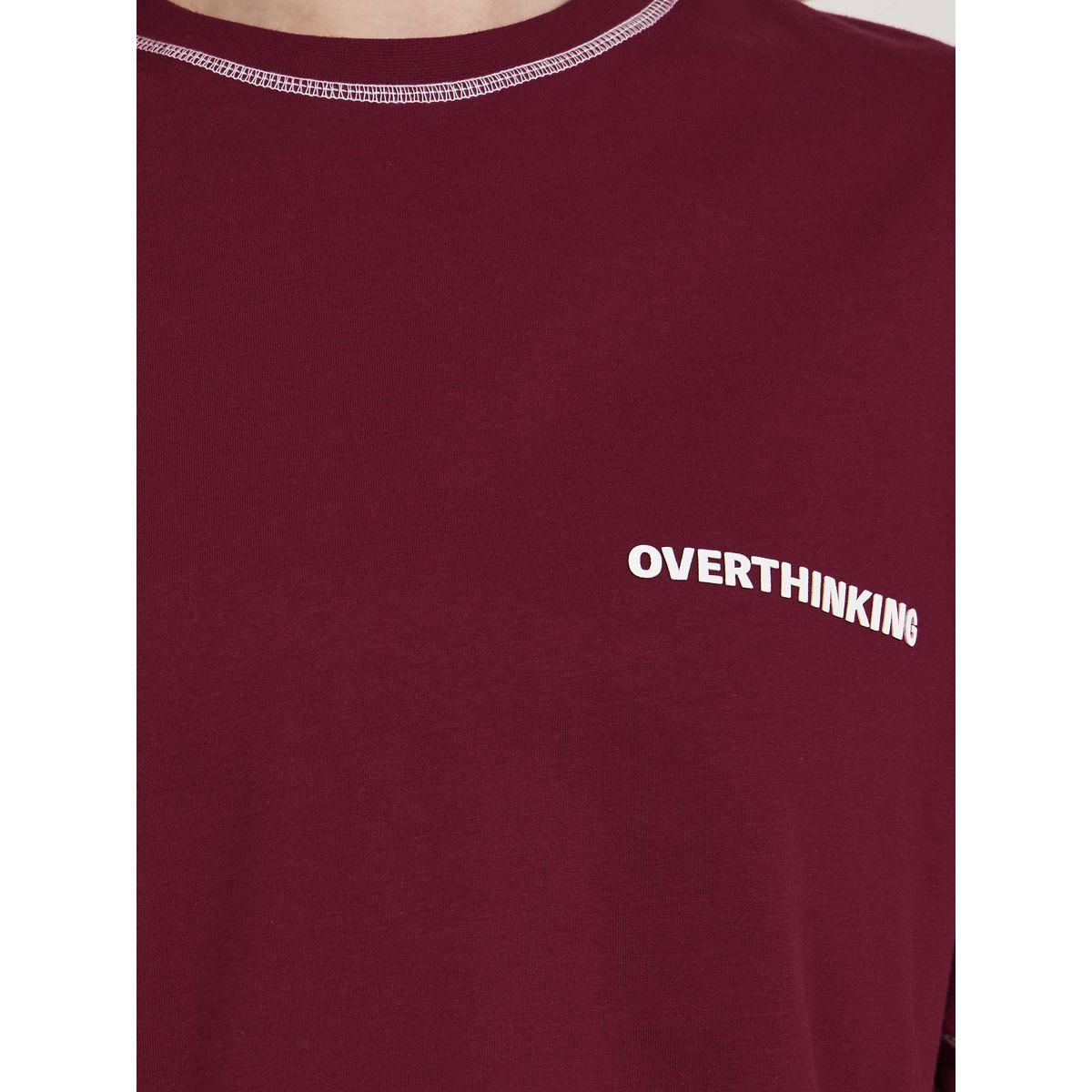 Slogan Print Oversized Jersey T-Shirt with Stitch Detail-women-clothing-tshirts-image-3