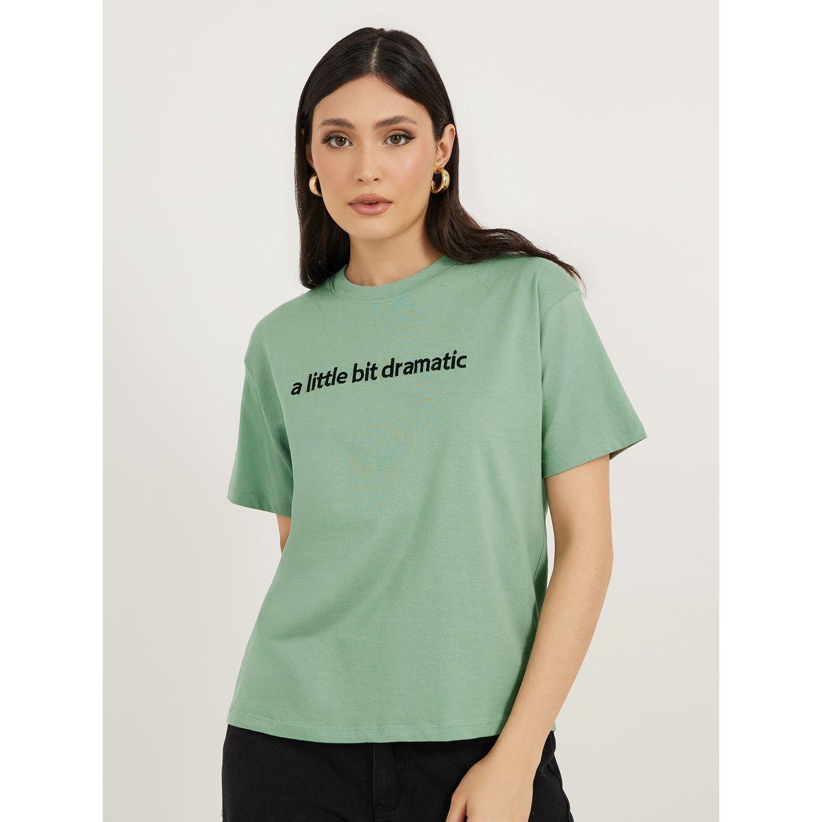 Embroidered Slogan Regular Fit T-Shirt-women-clothing-tshirts-image-1