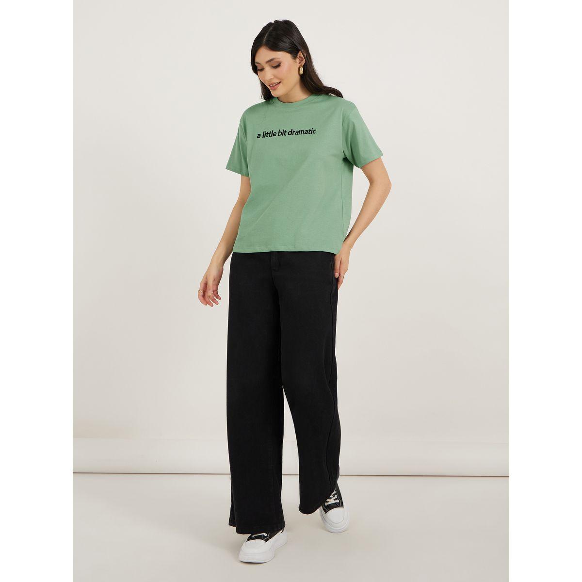 Embroidered Slogan Regular Fit T-Shirt-women-clothing-tshirts-image-2