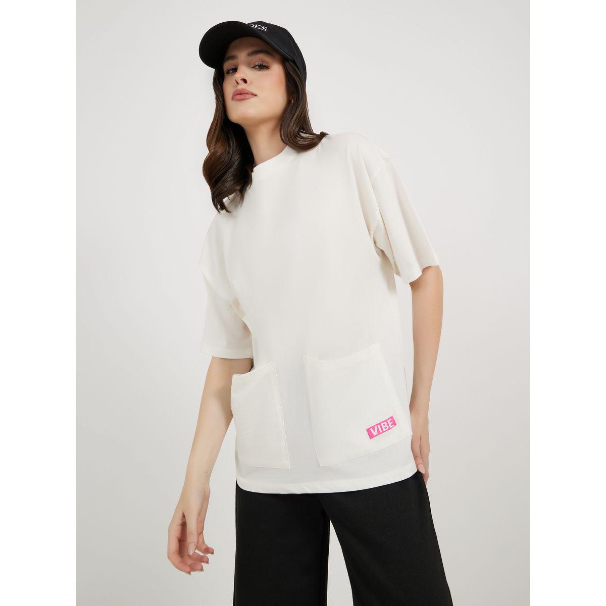 Styli Utility Pocket Detail High Neck Oversized T-Shirt-women-clothing-tshirts-image-3