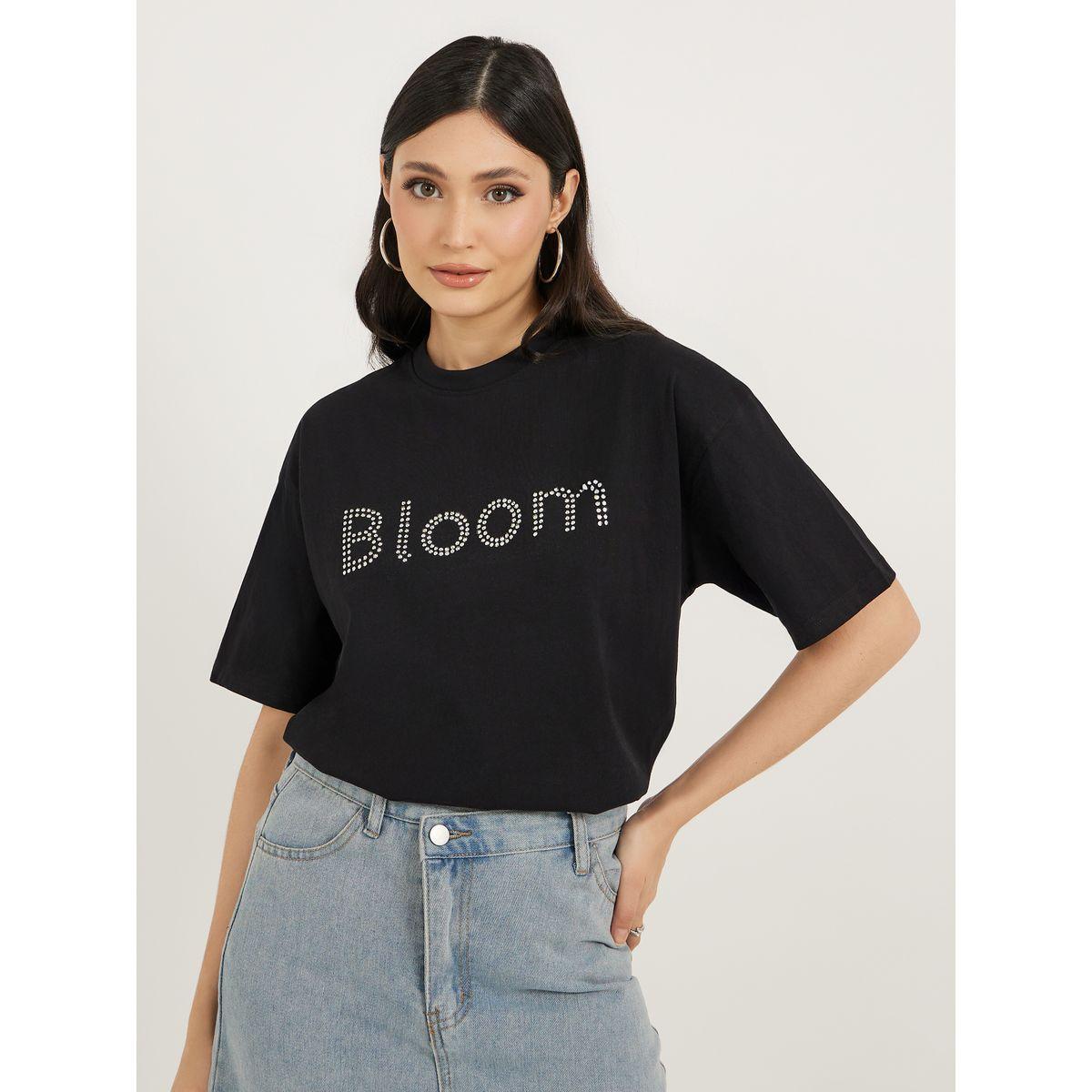 تيشيرت فضفاض منمق بحجر الراين-women-clothing-tshirts-image-1