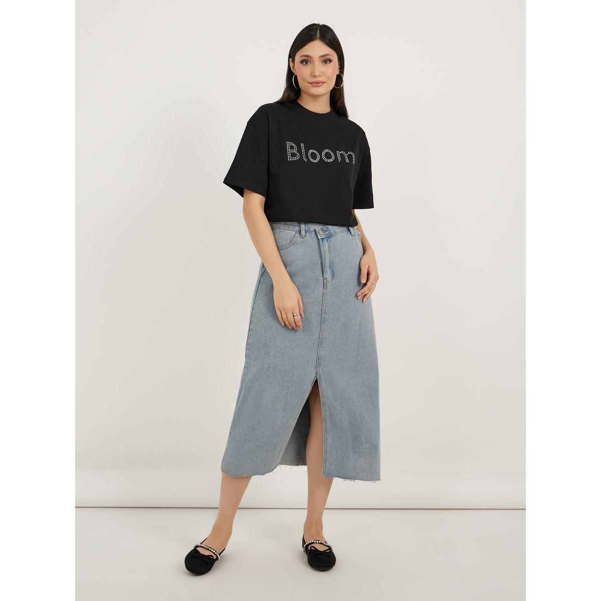 تيشيرت فضفاض منمق بحجر الراين-women-clothing-tshirts-image-2