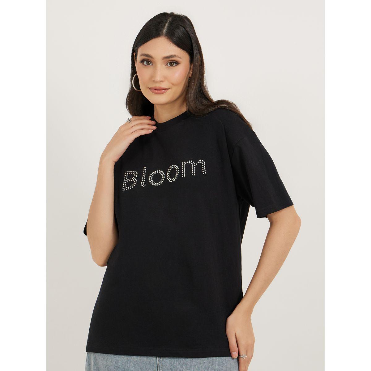 Styli Oversized Rhinestone Embellished Slogan T-Shirtâ€‹-women-clothing-tshirts-image-3