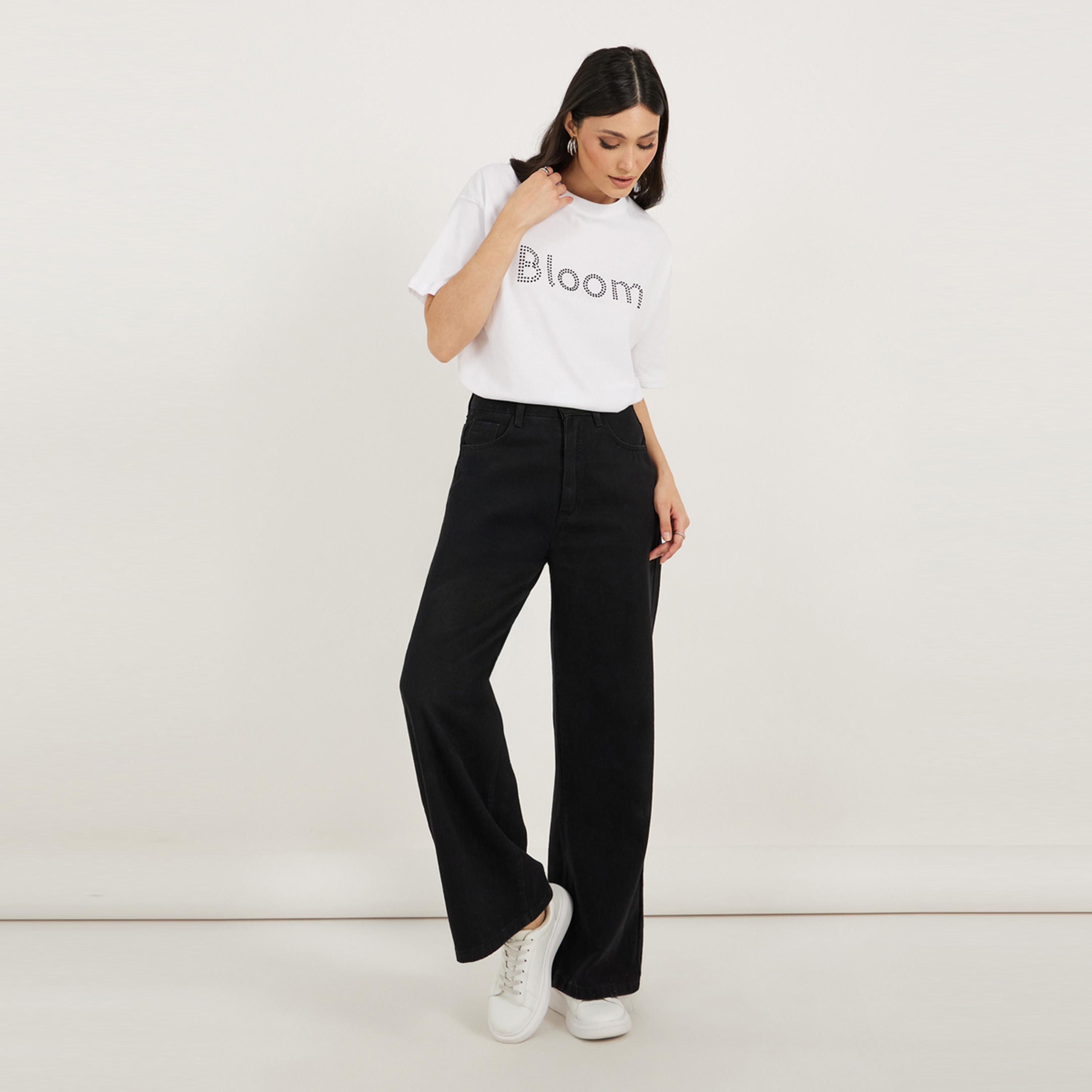Styli Oversized Rhinestone Embellished Slogan T-Shirtâ€‹-women-clothing-tshirts-image-2