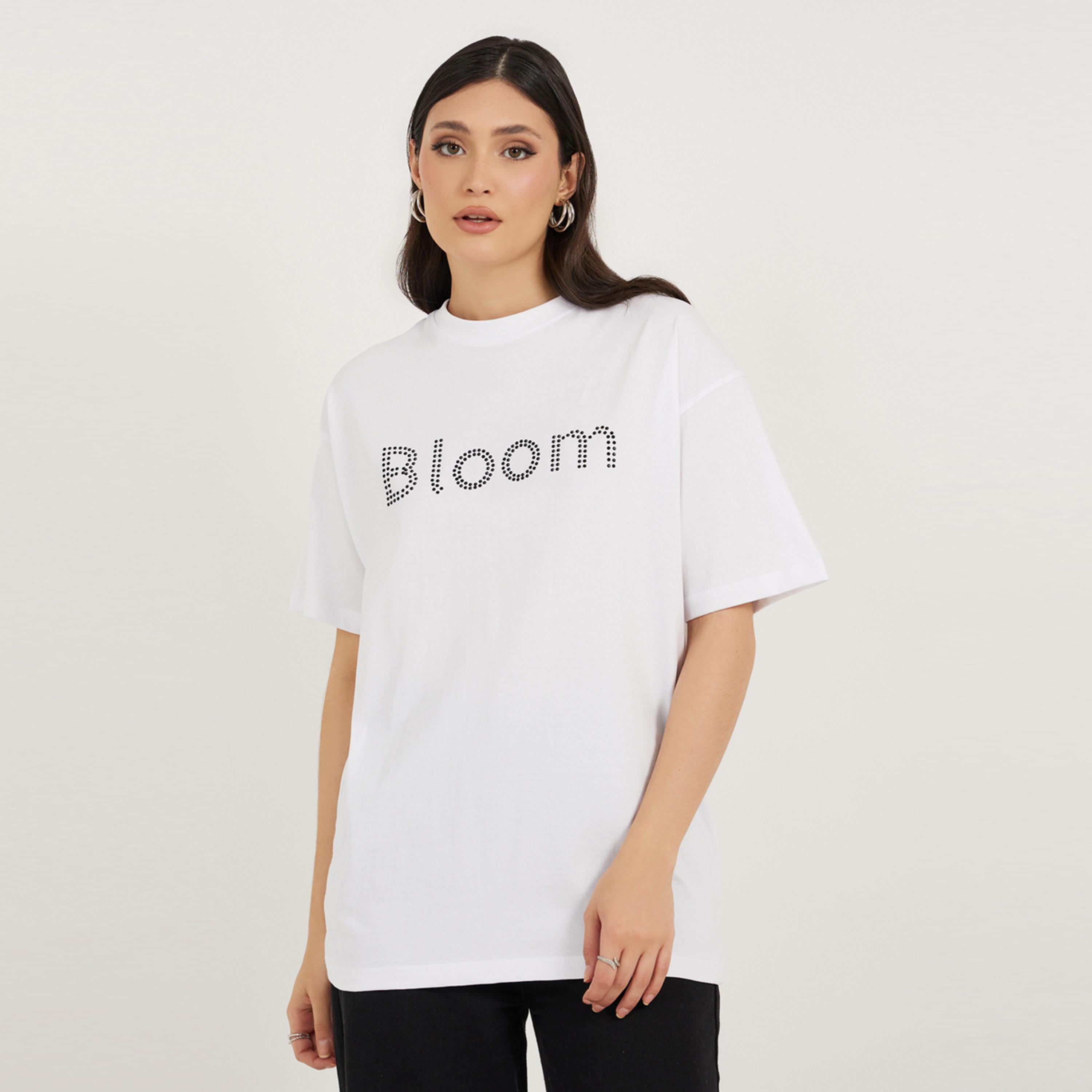 Styli Oversized Rhinestone Embellished Slogan T-Shirtâ€‹-women-clothing-tshirts-image-3