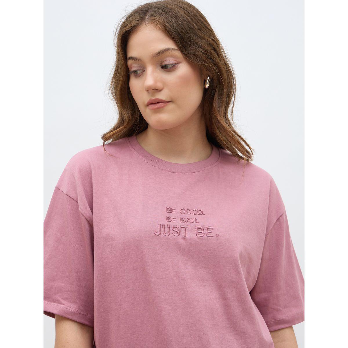 Styli Embroidered Slogan Detail Oversized T-Shirt-women-clothing-tshirts-image-4
