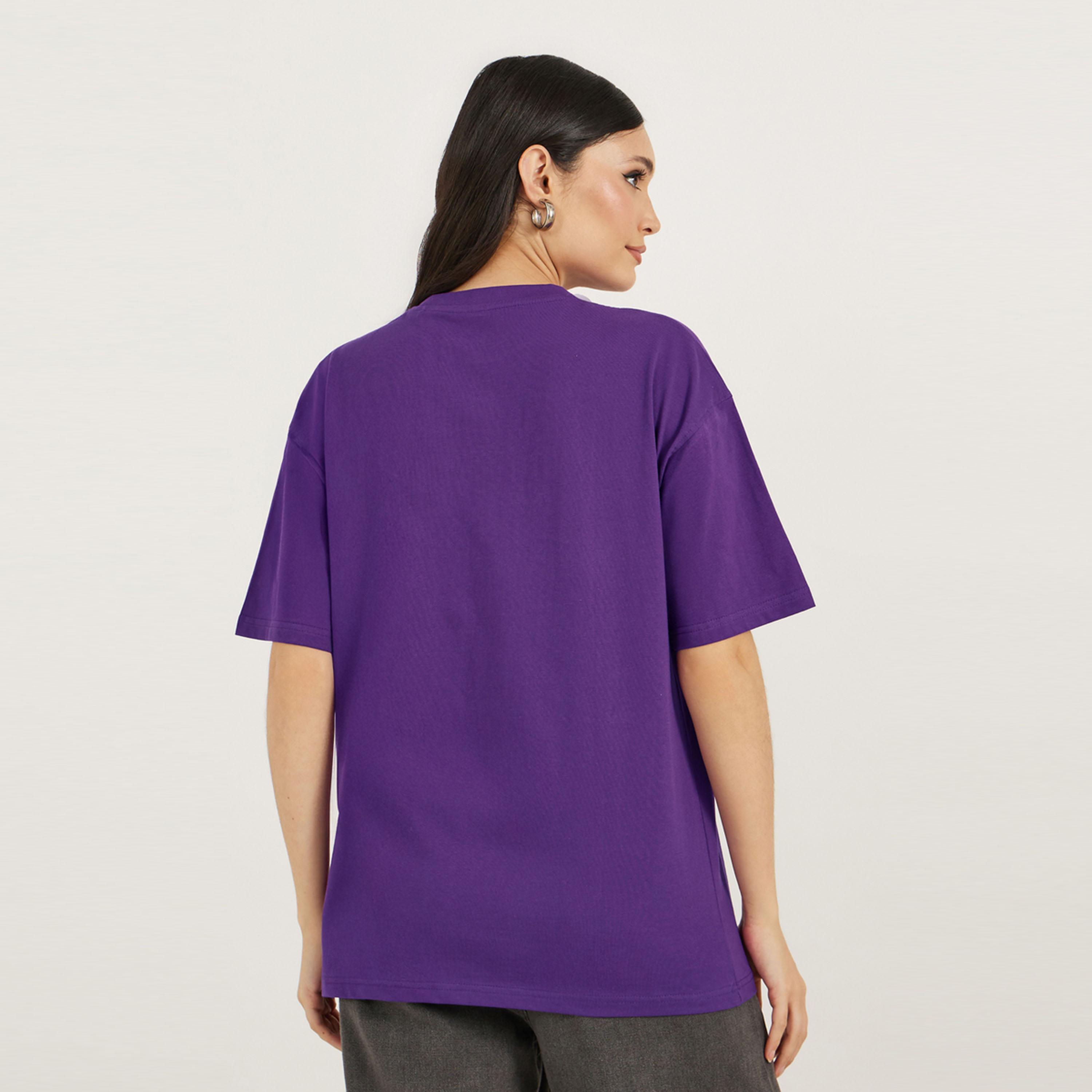 Styli Oversized Slogan Embroidered Short Sleeve T-Shirtâ€‹-women-clothing-tshirts-image-4