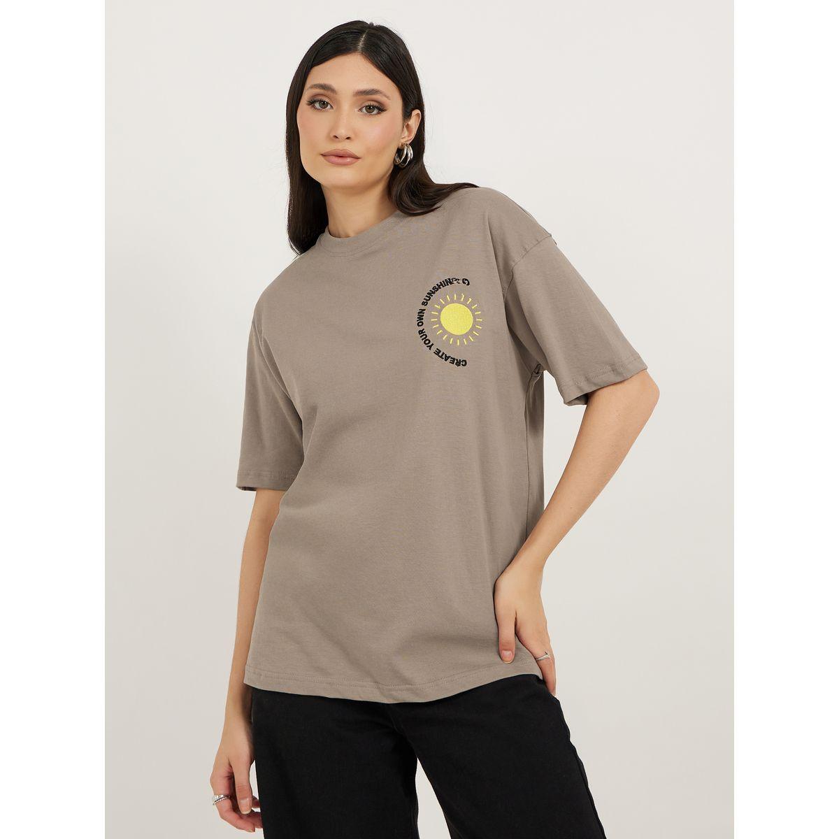 Embroidered Slogan Oversized Jersey T-Shirt-women-clothing-tshirts-image-1