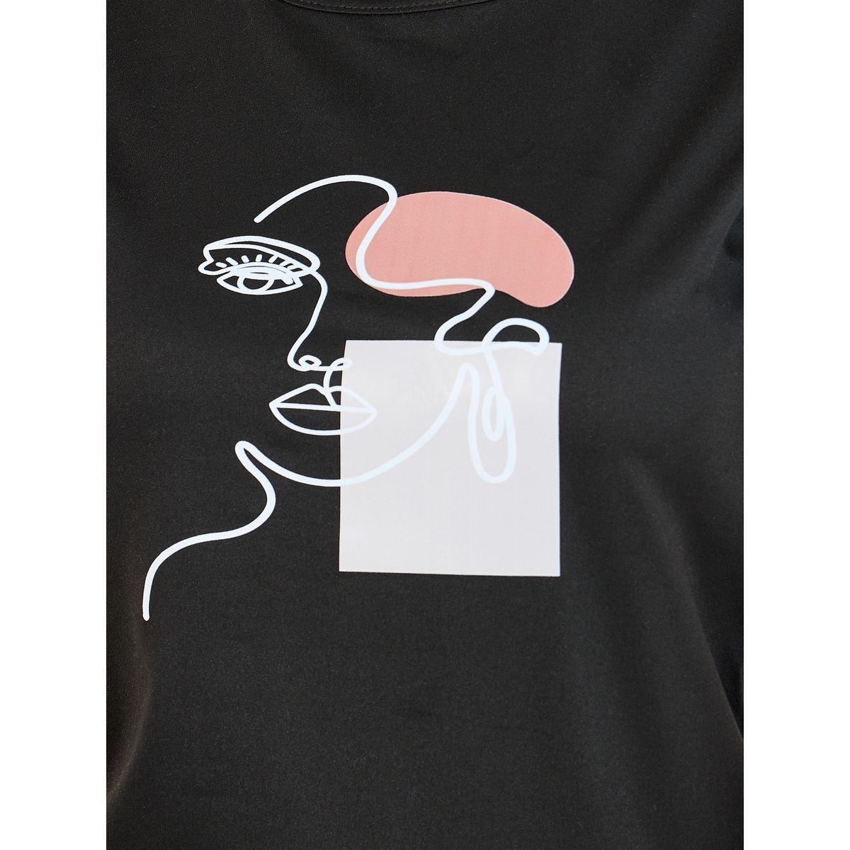 Styli Regular Fit Face Graphic Print T-Shirt-women-clothing-tshirts-image-3