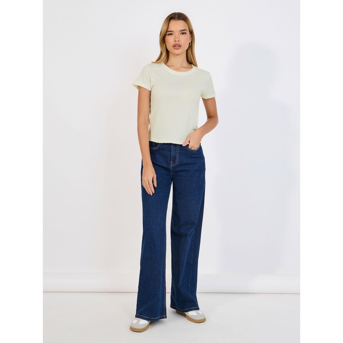 Styli Regular Fit Ribbed Round Neck T-Shirt-women-clothing-tshirts-image-2