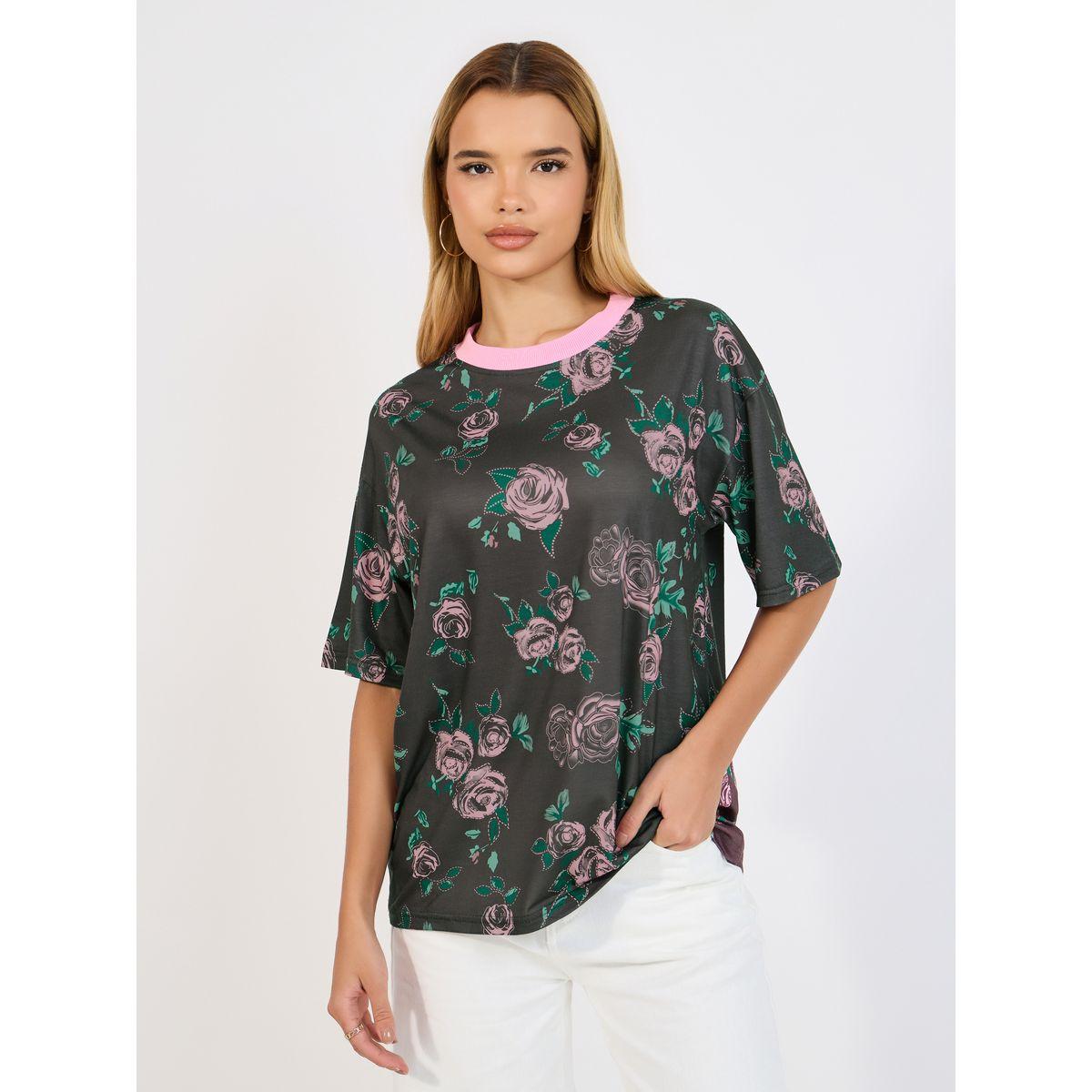 Styli Oversized Floral Graphic Longline T-Shirt-women-clothing-tshirts-image-1