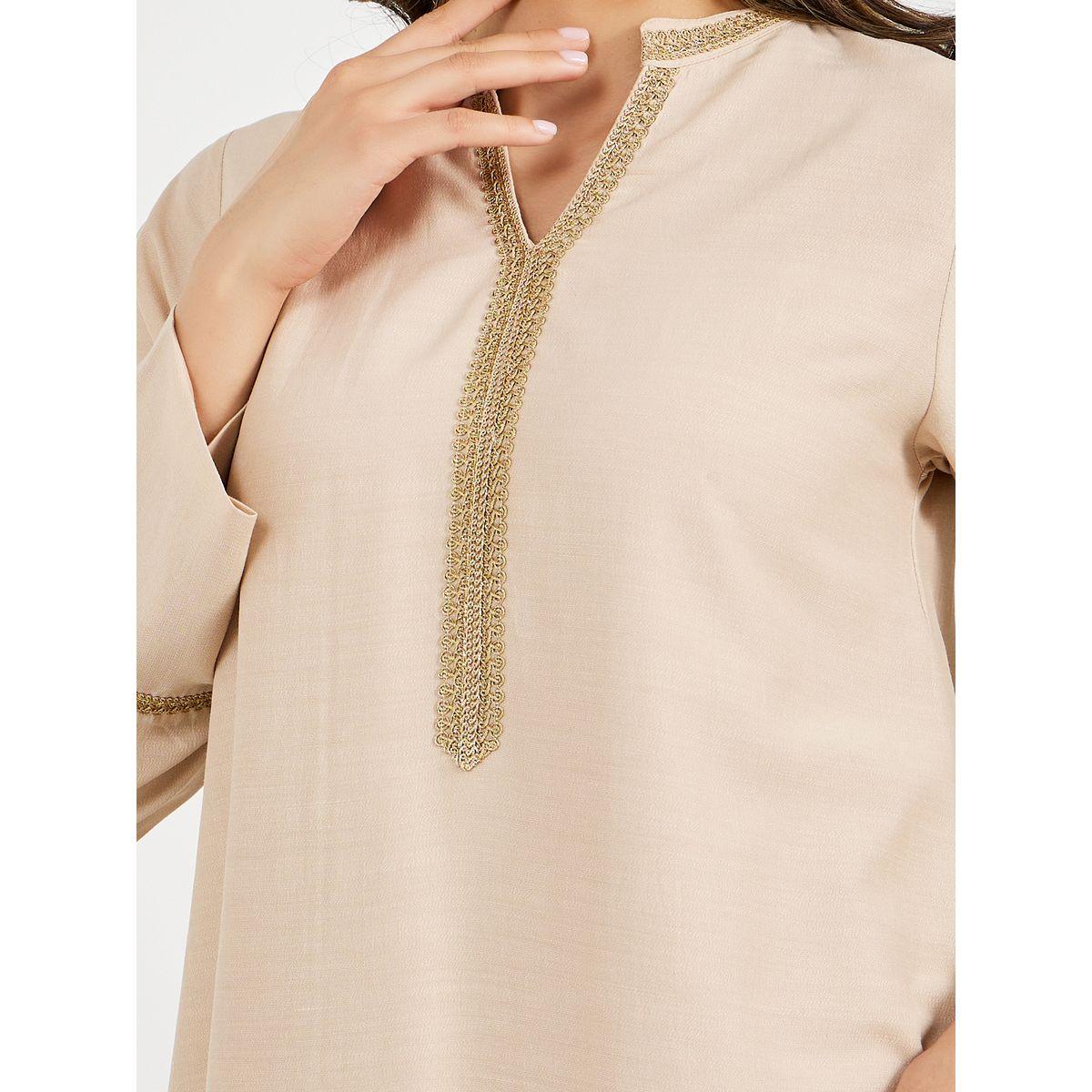 Lace Detail A-Line Jalabiya-women-arabicclothing-jalabiyas-image-4
