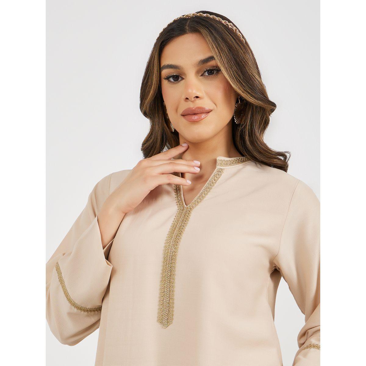 Lace Detail A-Line Jalabiya-women-arabicclothing-jalabiyas-image-5