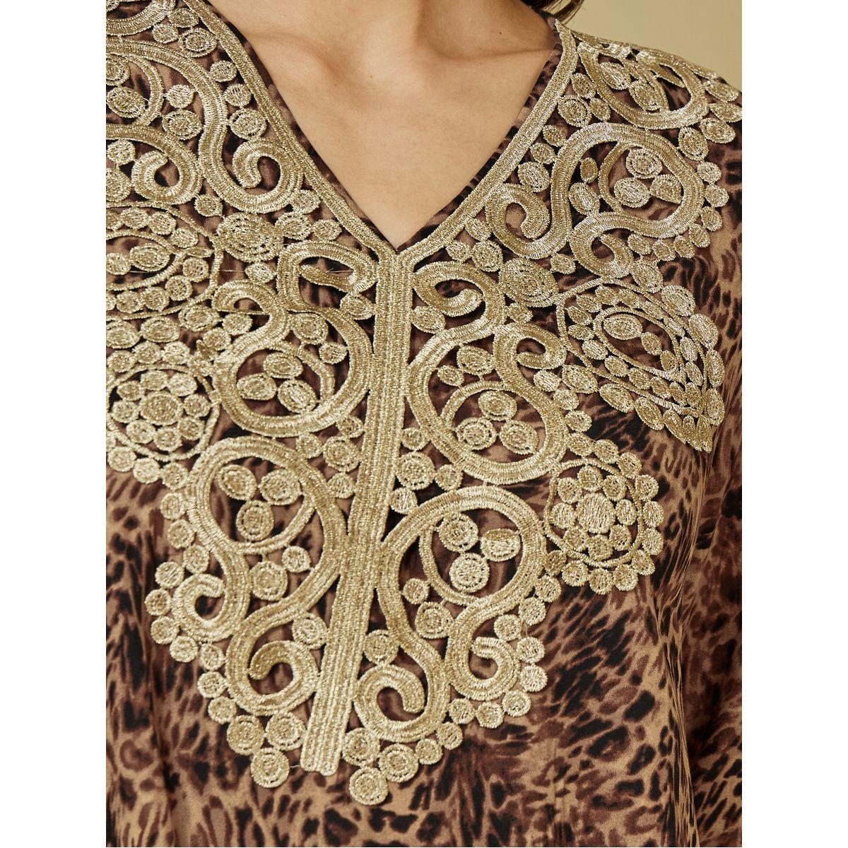 Styli Leopard Print Jalabiya with Golden Lace Detail-women-arabicclothing-jalabiyas-image-3