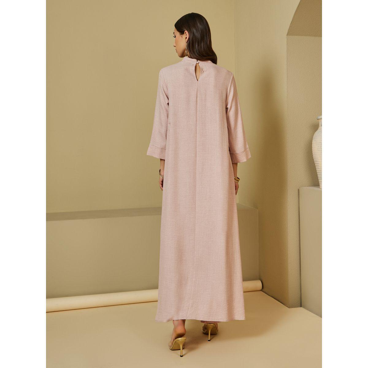 جلابية بياقة عالية وتفاصيل دانتيل-women-arabicclothing-jalabiyas-image-4