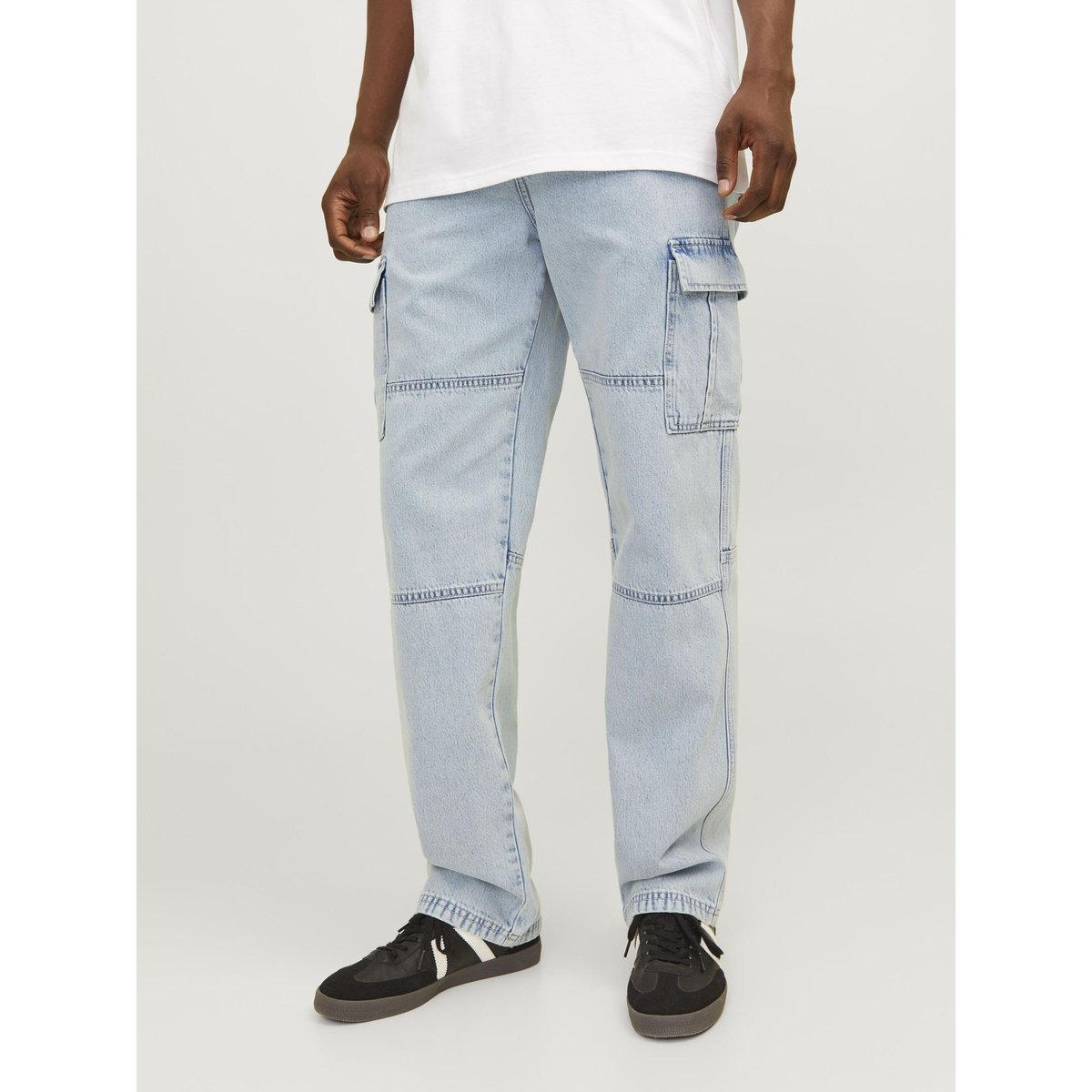 Jack & Jones High Rise Loose Fit Cargo Jeans-men-clothing-bottoms-jeans-image-1