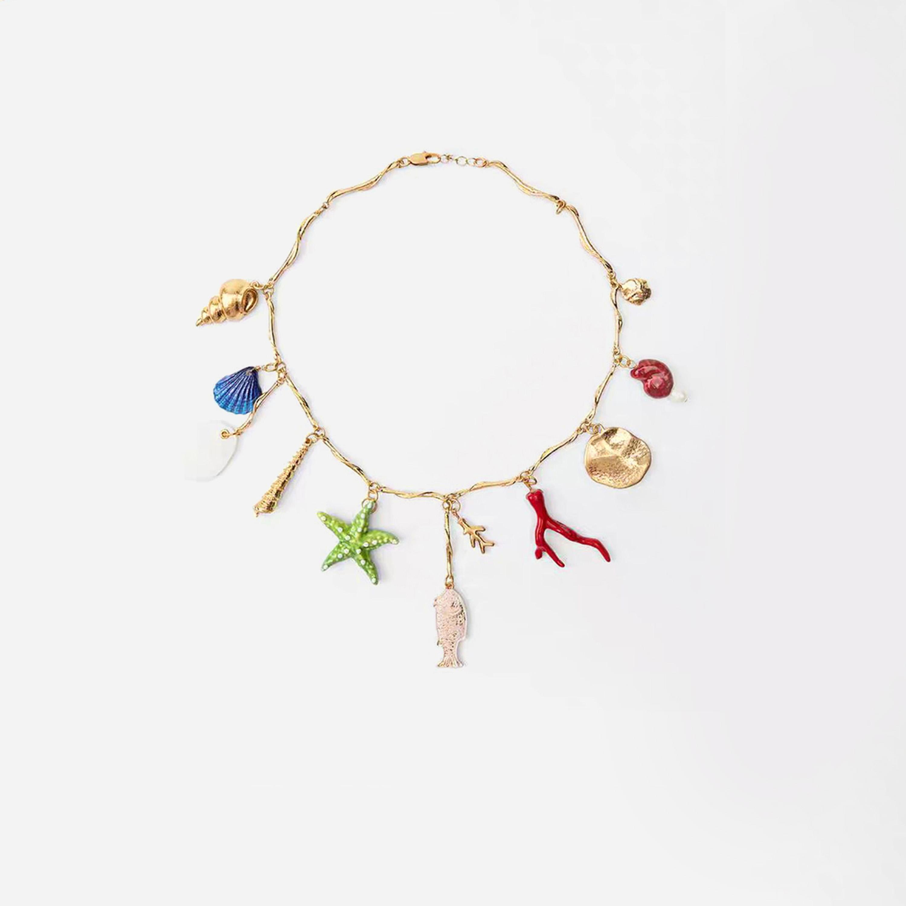 ستايلي - قلادة متدلية على شكل صدف البحر-women-watchesandjewellery-jewellery-necklacesandpendants-image-1