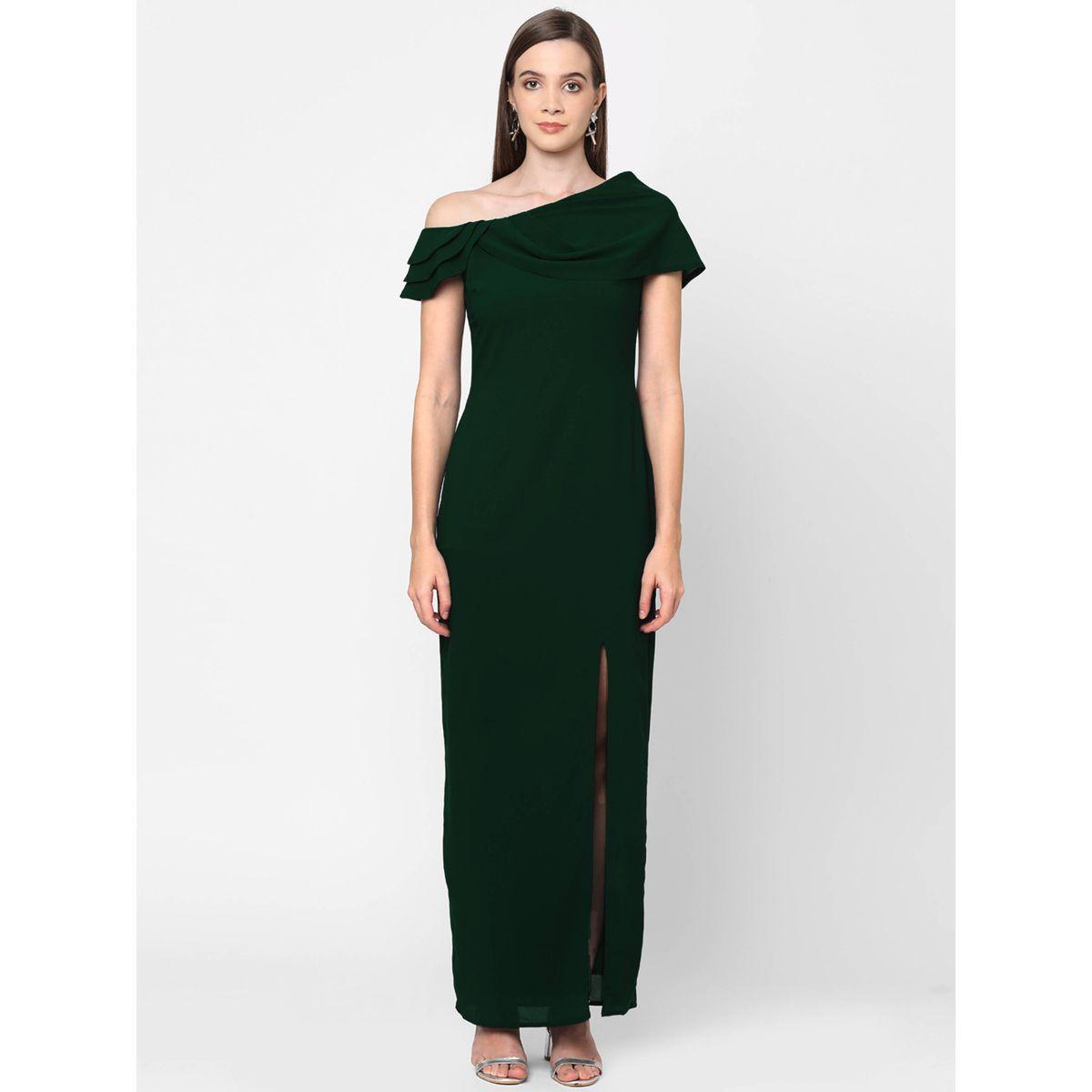 فستان طويل بكتف واحد وشق ميش × ستايلي-women-clothing-dresses-image-3