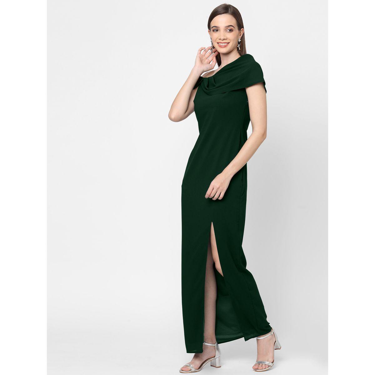 فستان طويل بكتف واحد وشق ميش × ستايلي-women-clothing-dresses-image-4