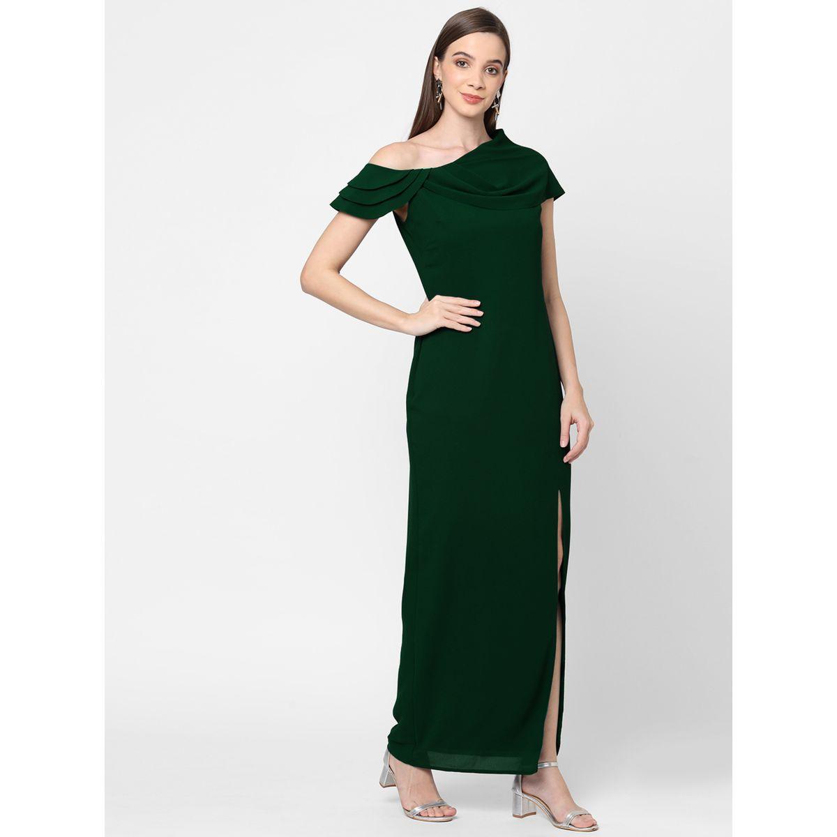 فستان طويل بكتف واحد وشق ميش × ستايلي-women-clothing-dresses-image-5