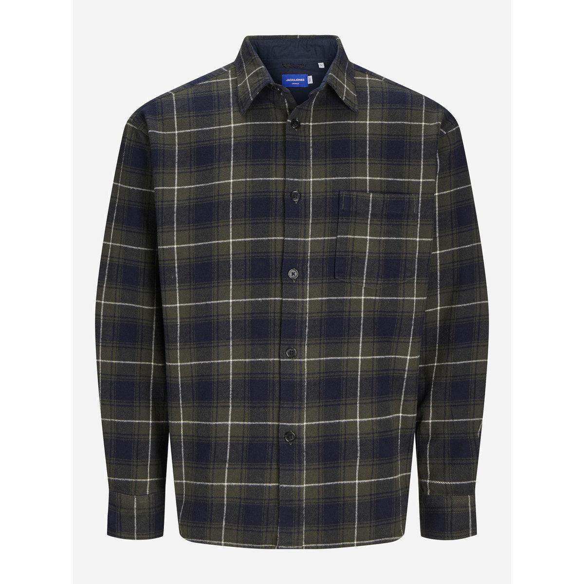 Jack & Jones Checked Relaxed Fit Shirt with Patch Pocket-men-clothing-shirts-image-1